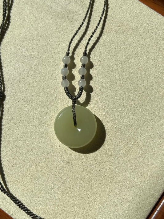 Yellow Hetian Jade Safty Buckle, PI Pendant | 和田黄口平安扣