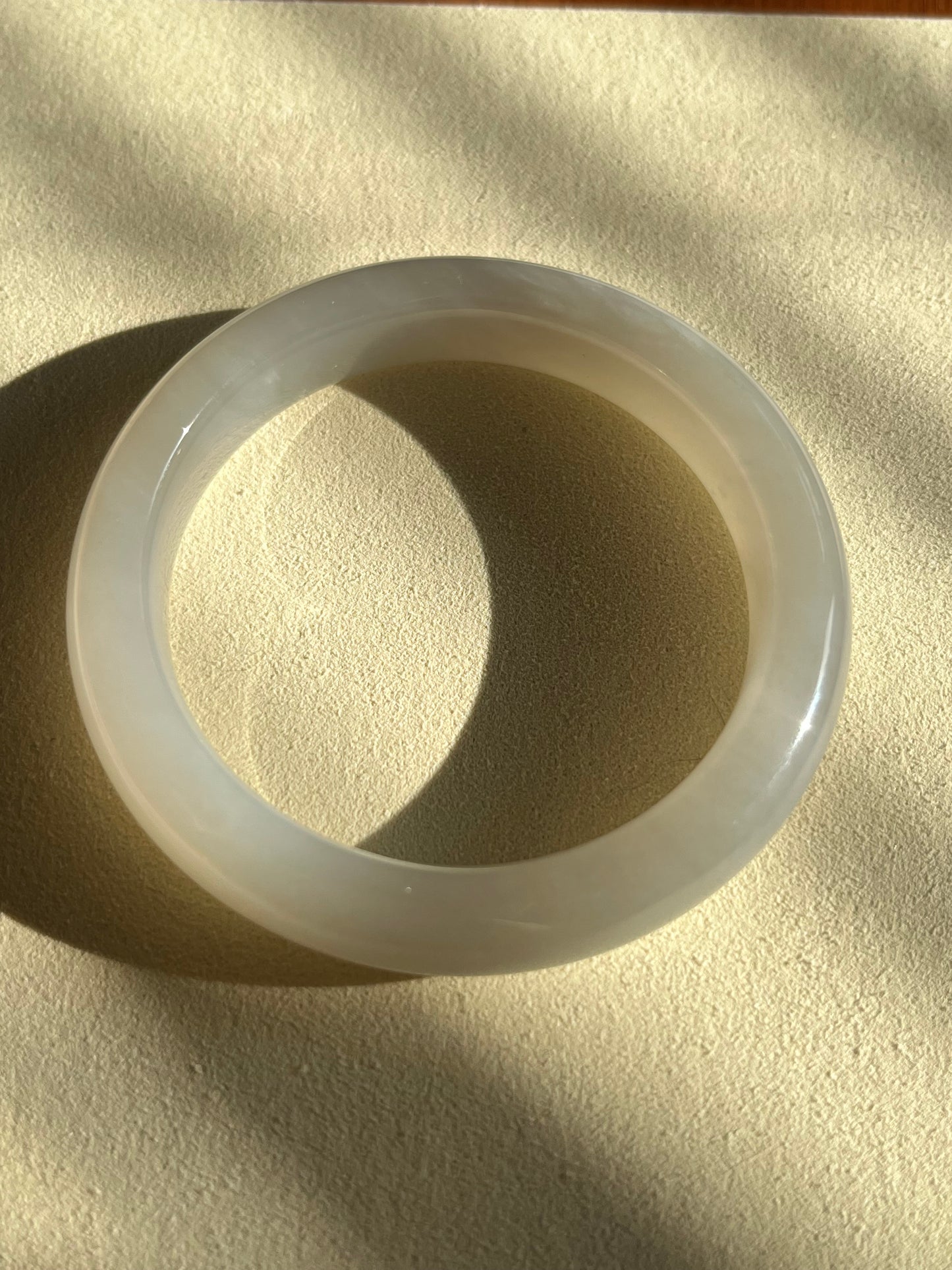 Light Purple Hetian Jade Bangle 53mm | 和田浅烟紫手镯