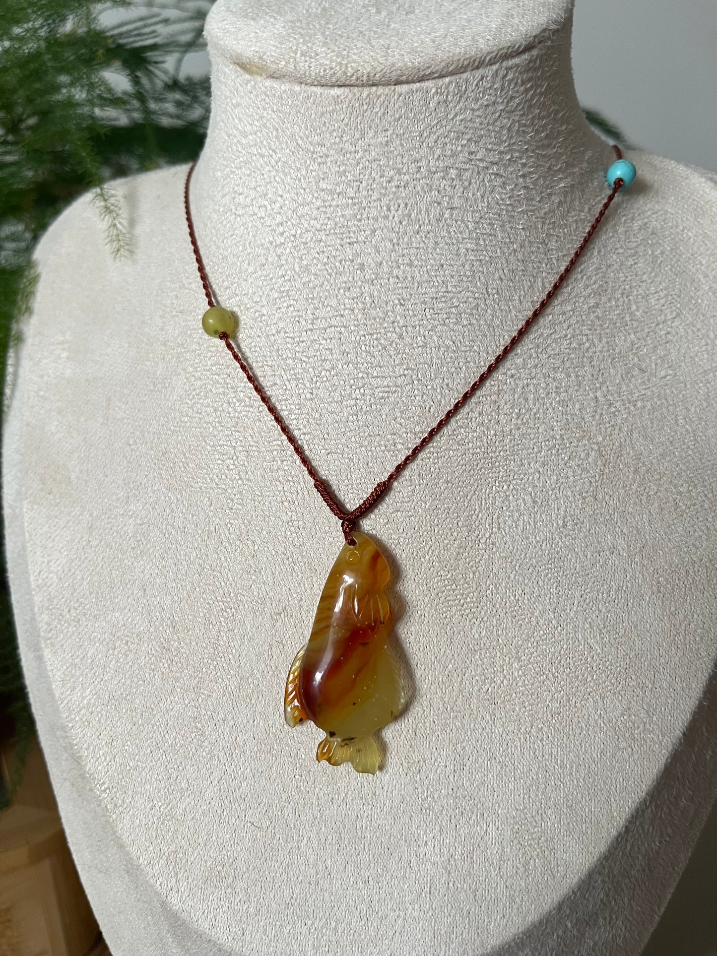 Hand Carved Xiu Jade Fish Pendant | 手雕岫玉鱼吊坠
