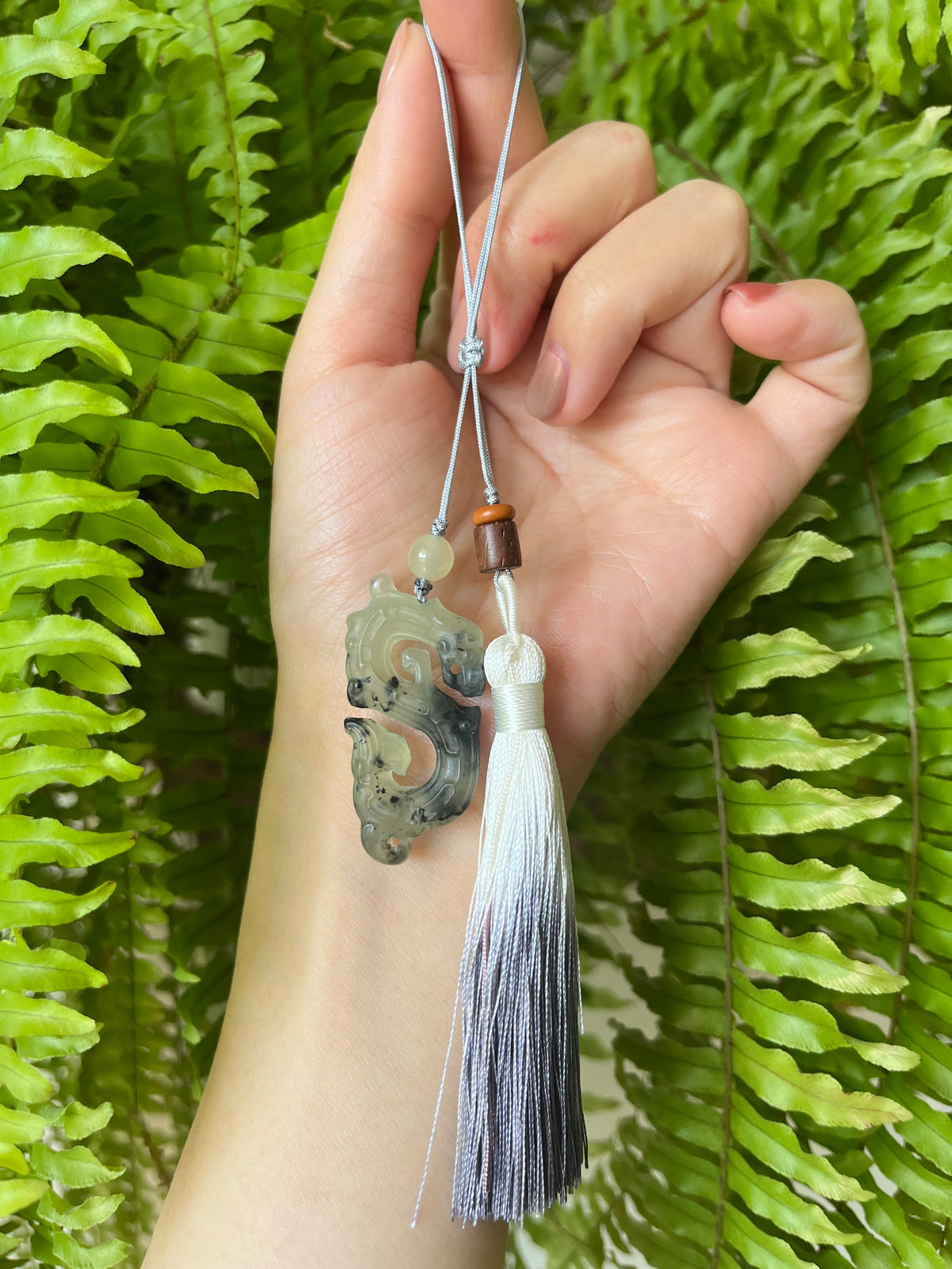 Xiu Jade Ancient Style Dragon Bag Charm