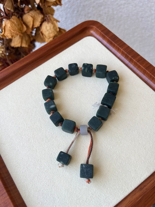 Dark Green Hetian Jade Bracelets