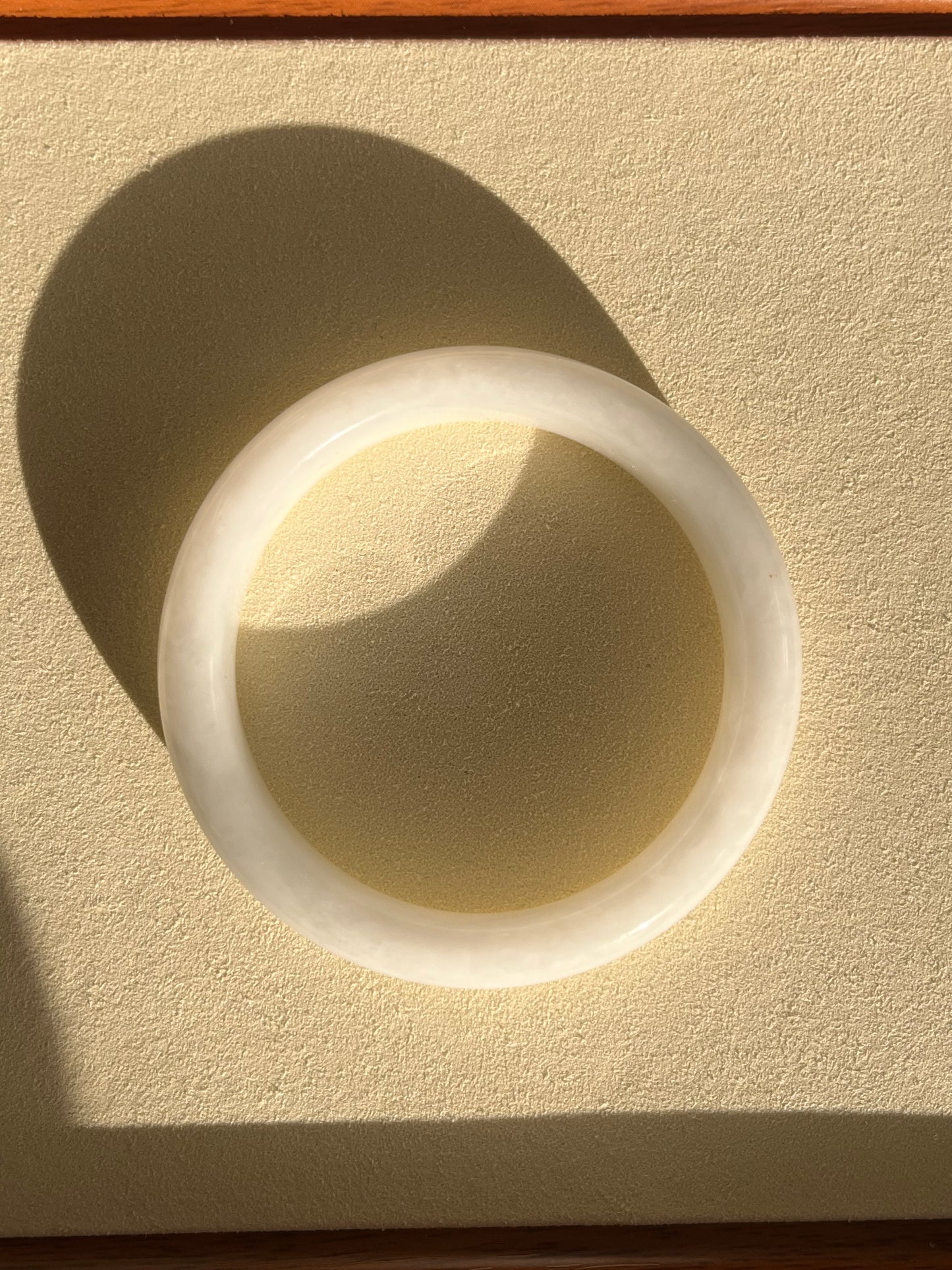 White Hetian Jade Bangle 61mm | 和田白玉镯