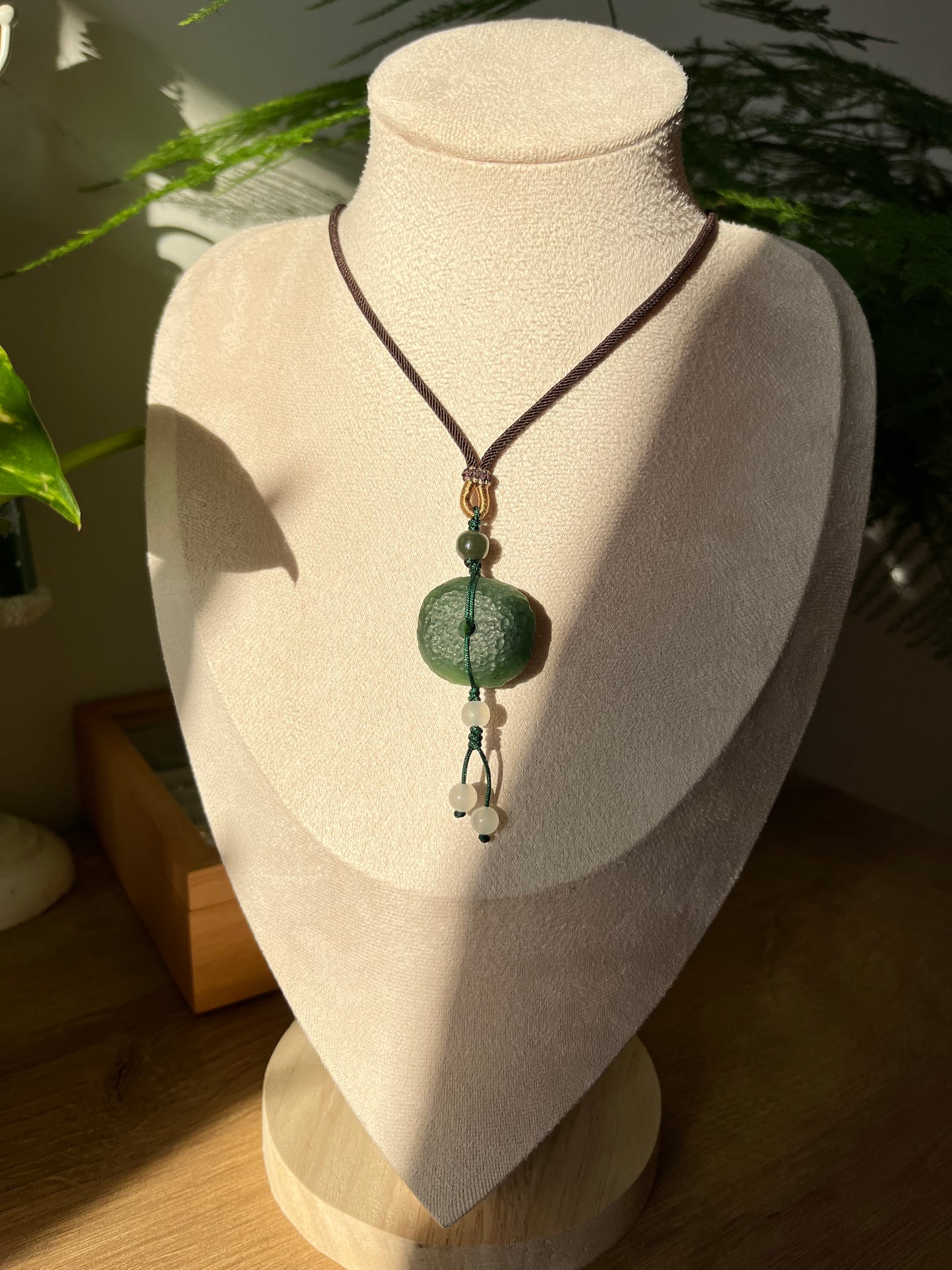 Antique-style Hetian Jade Chinese Safety Clasp Pendant, Chinese PI pendant,碧玉古风平安扣