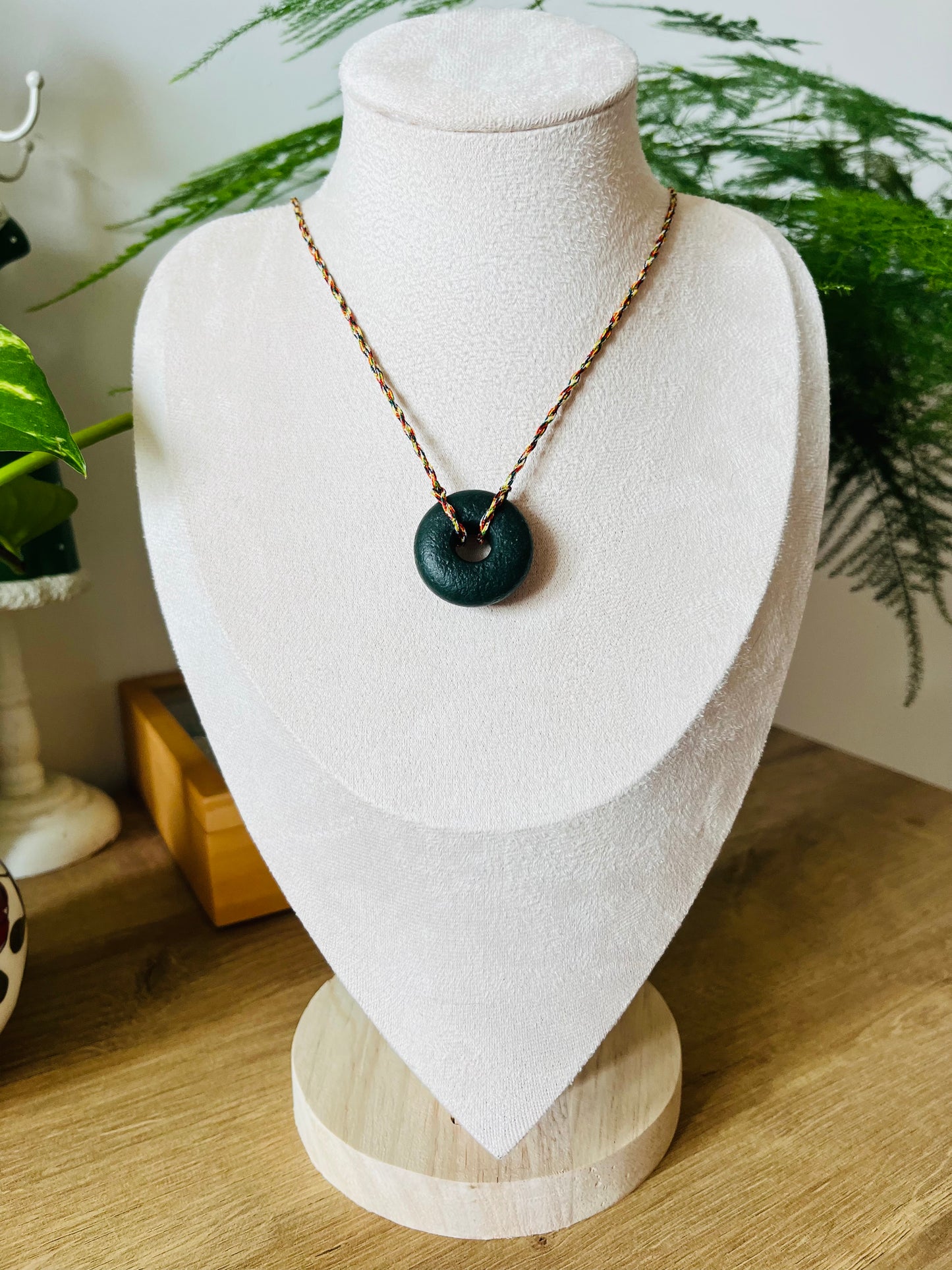 Antique-style Dark Green Hetian Jade Chinese Safety Clasp Pendant, Chinese PI pendant,碧玉古风平安扣