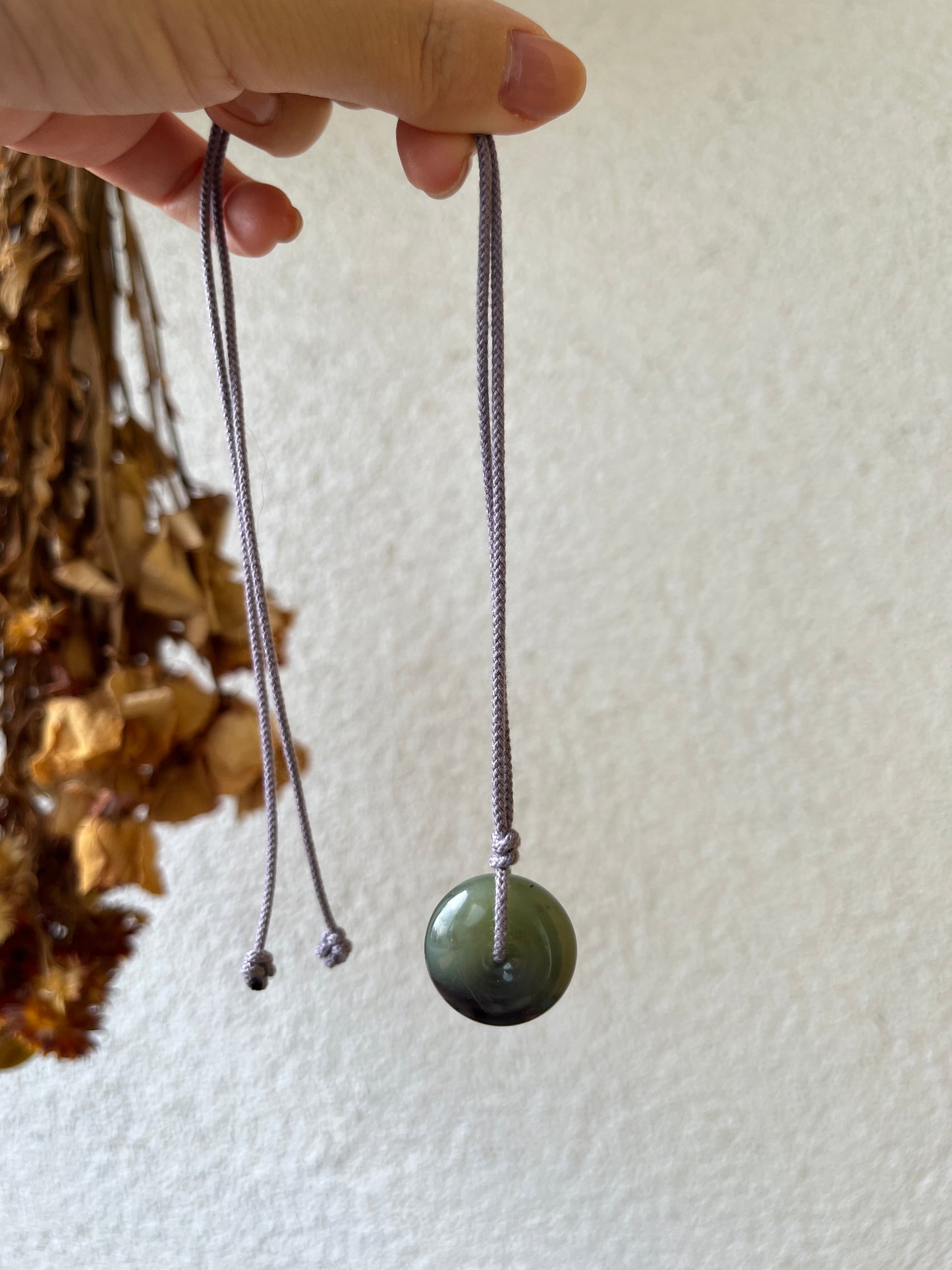 Purple and Green Two-tone Hetian Jade Safty Buckle, PI Pendant | 和田紫翠双色平安扣