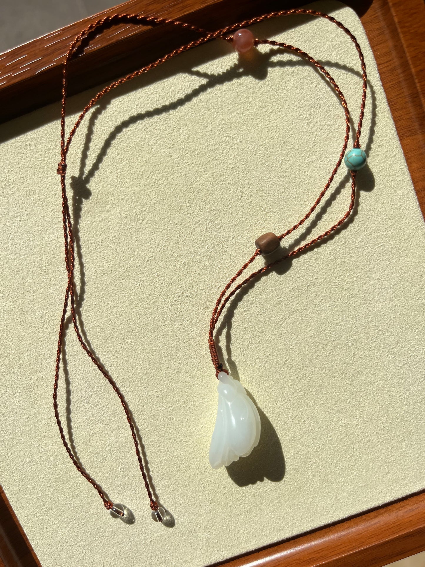 Mutton Fat Magnolia Pendant