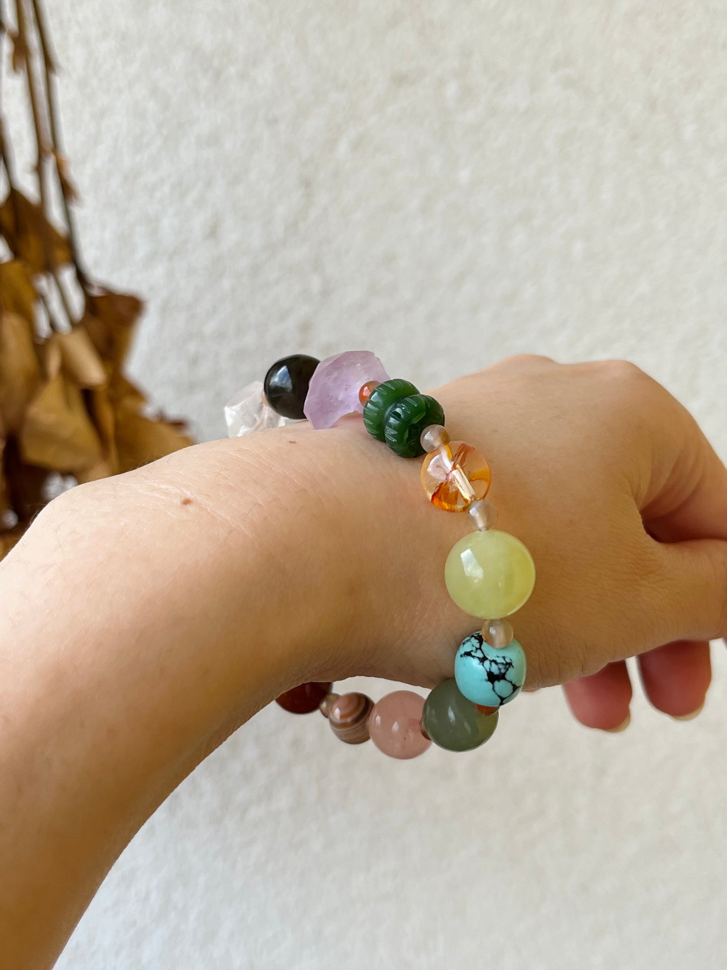 Multi Gemstone Beads Beaded Bracelet, 多宝手串