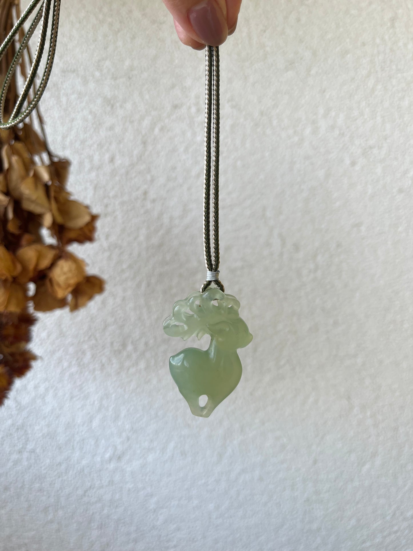 Xiu Jade Sika Deer Necklace