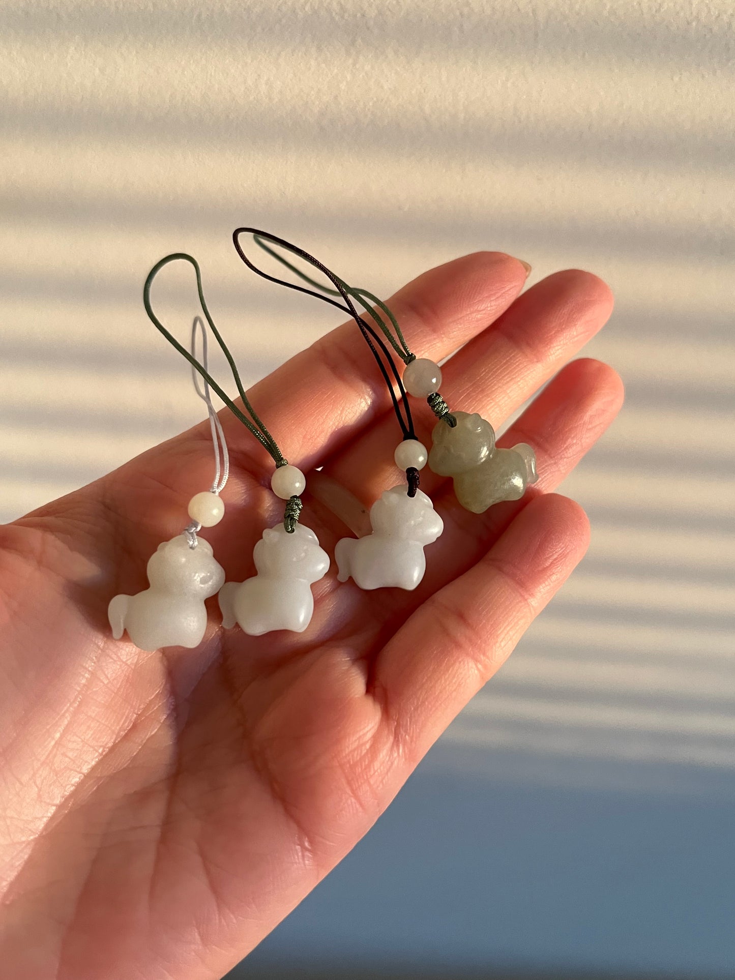 Hetian Jade Pony Phone Charm | 和田小马手机链