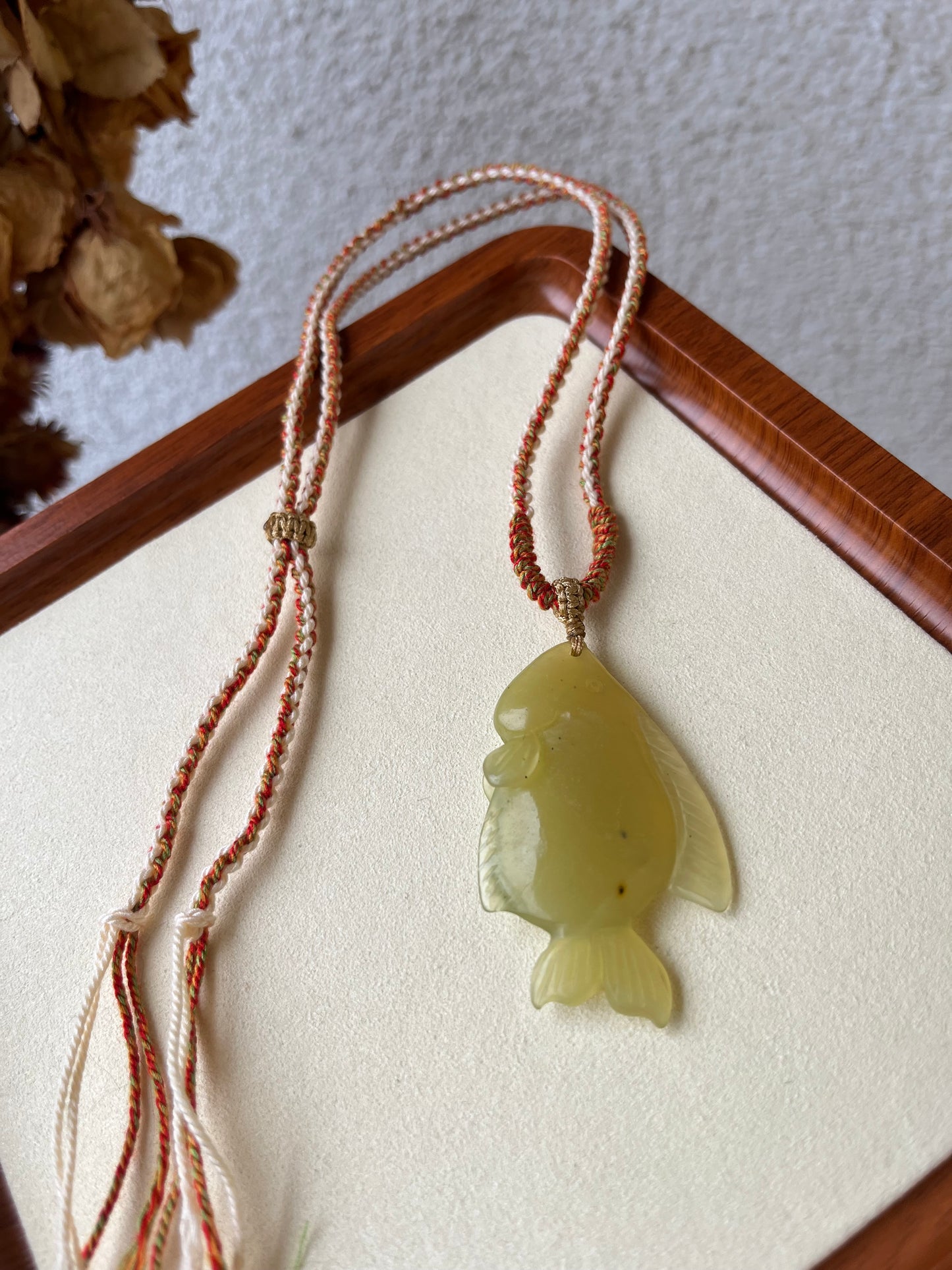 Hand Carved Xiu Jade Fish Pendant | 手雕岫玉鱼吊坠