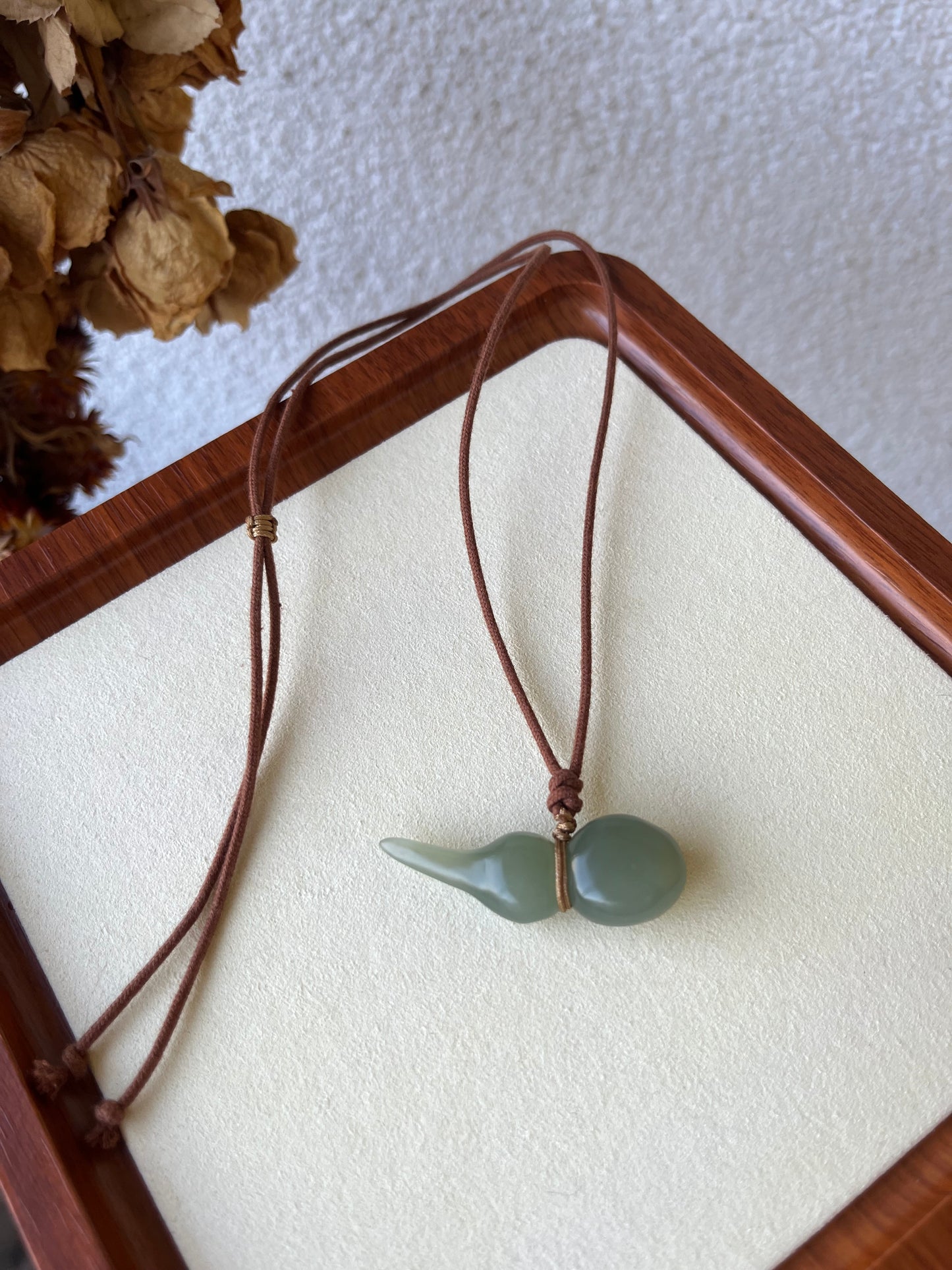 Hand Carved Hetian Jade Hulu Pendants