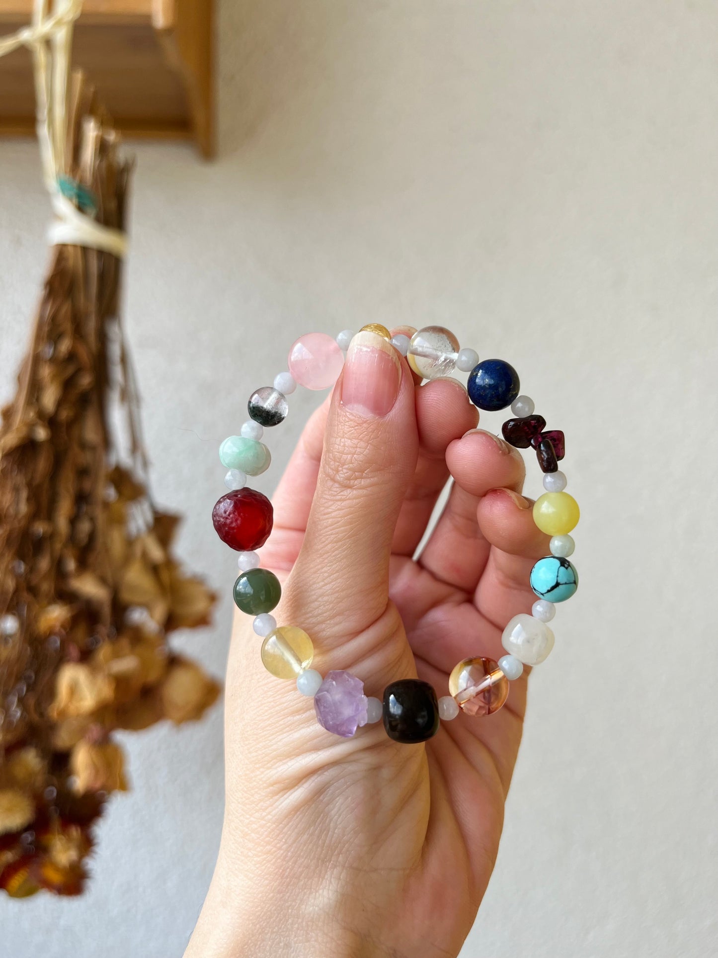 Multi Gemstone Beads Beaded Bracelet, 多宝手串