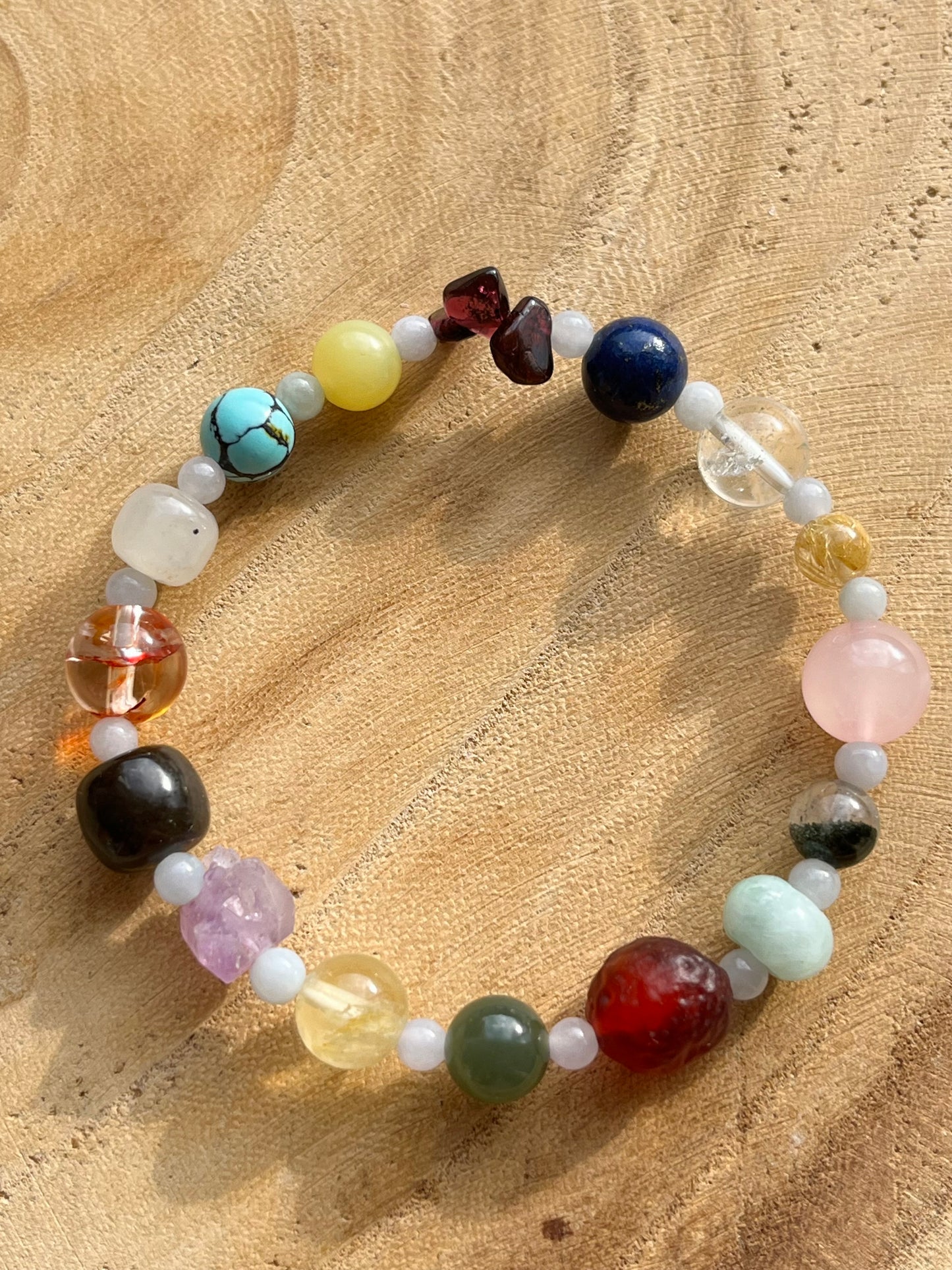 Multi Gemstone Beads Beaded Bracelet, 多宝手串