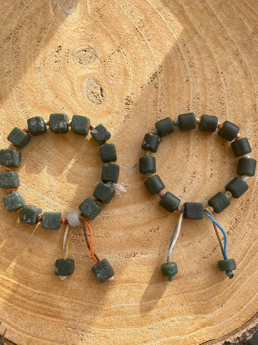 Dark Green Hetian Jade Bracelets