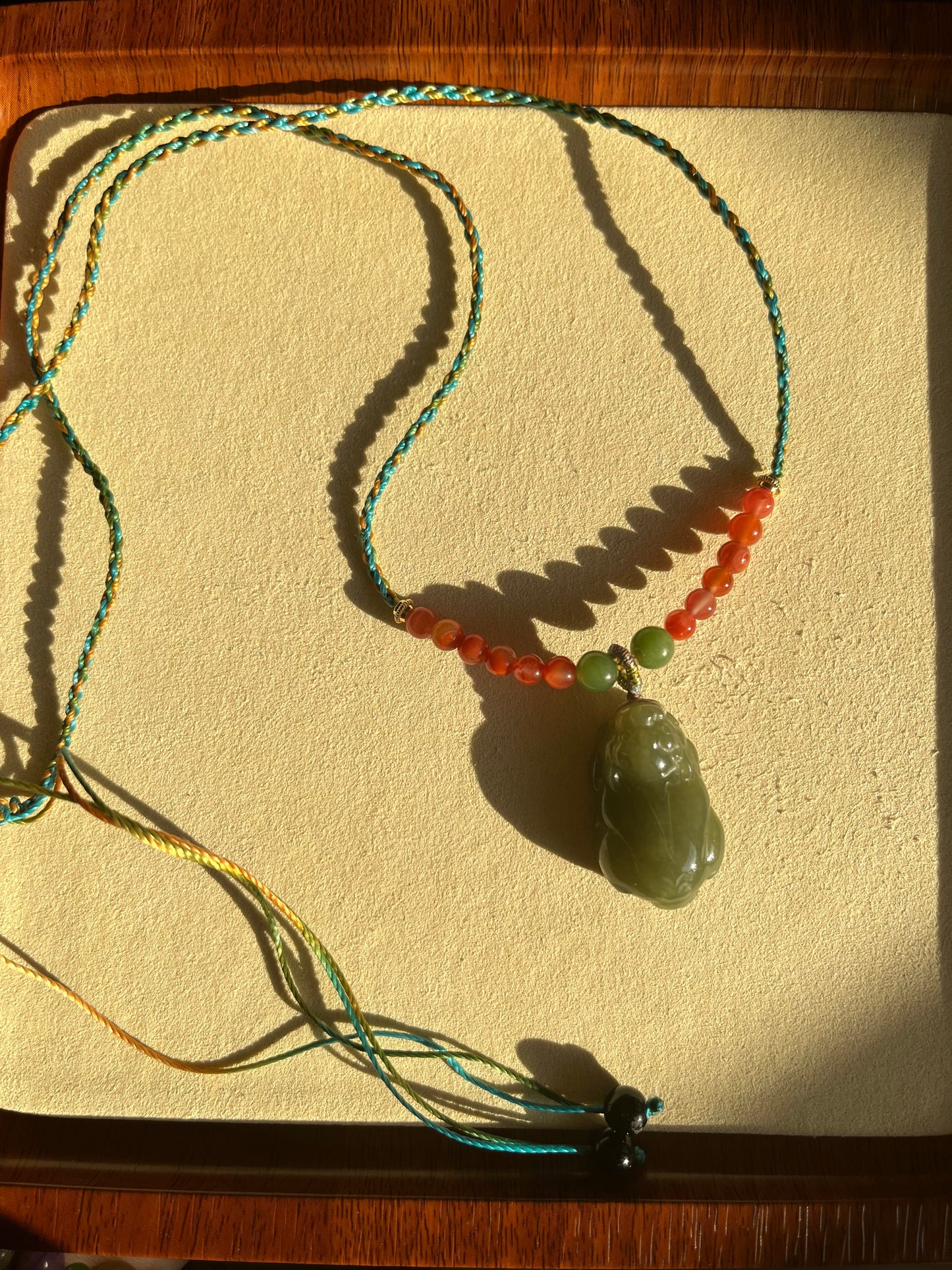 Yellowish Green Hetian Jade Pixiu | 和田青黄口貔貅