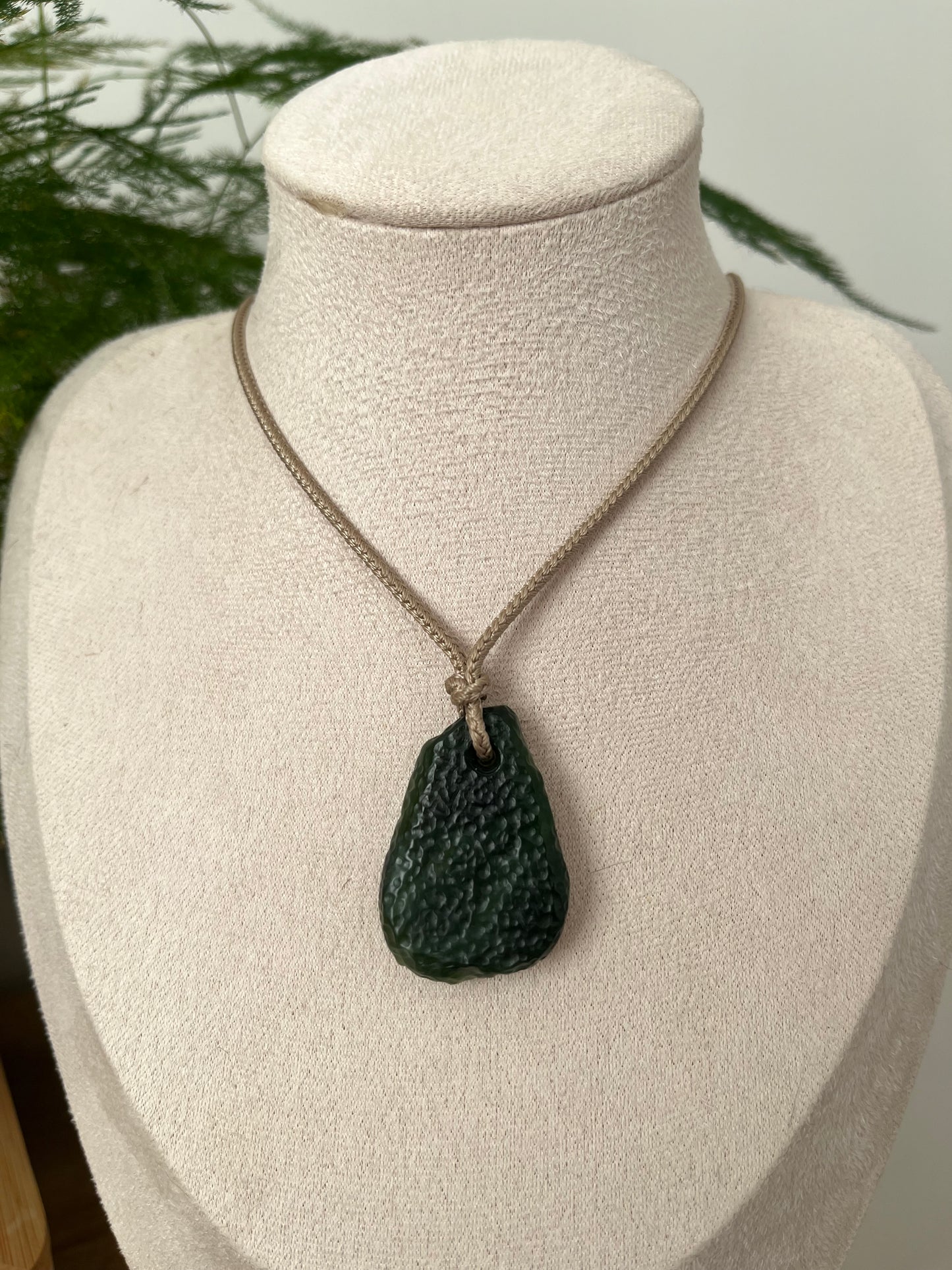 Antique-style Green Hetian Jade Irregular Shaped  Pendant