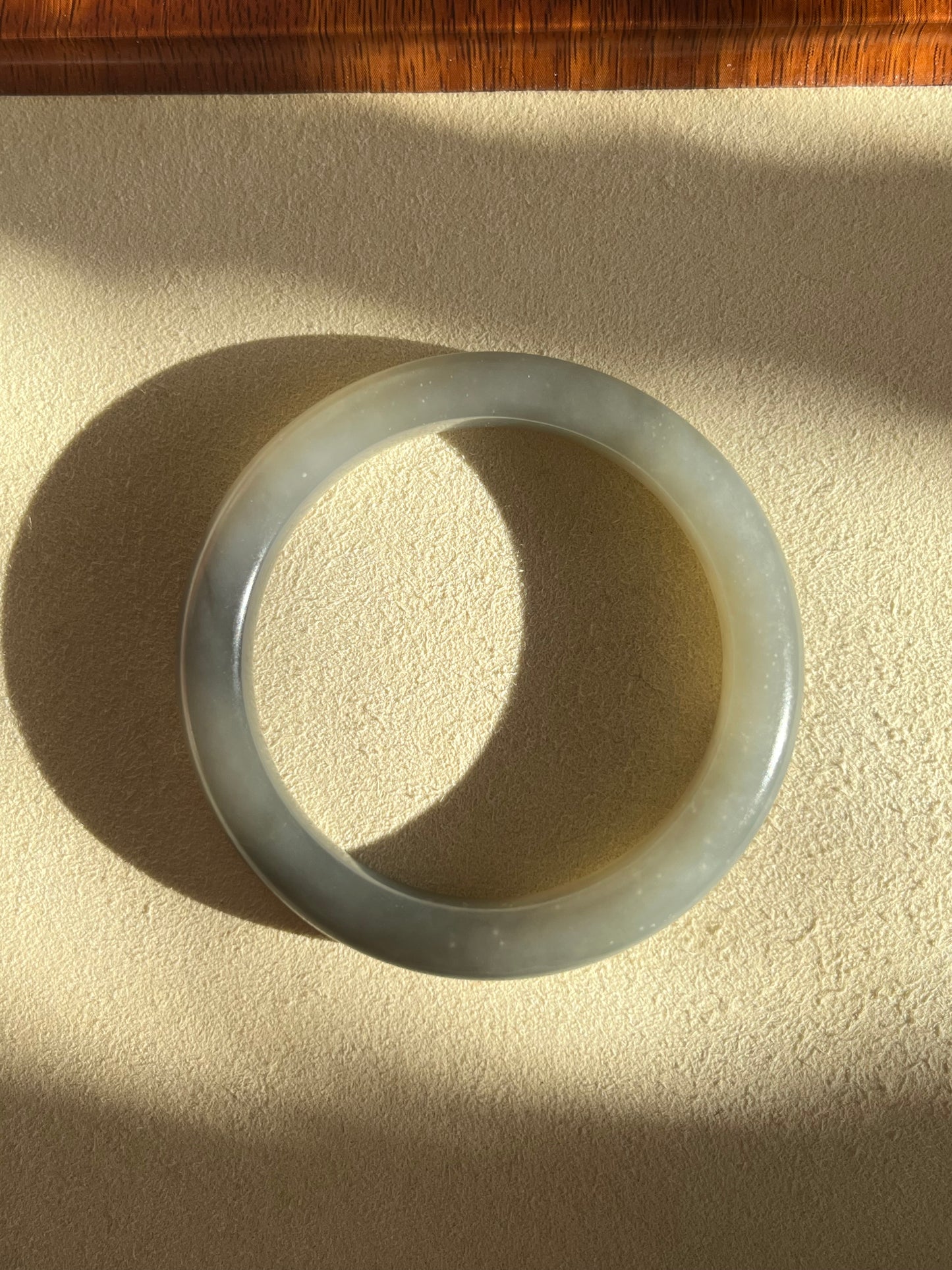 Gray Hetian Jade Bangle 54mm | 和田烟灰手镯
