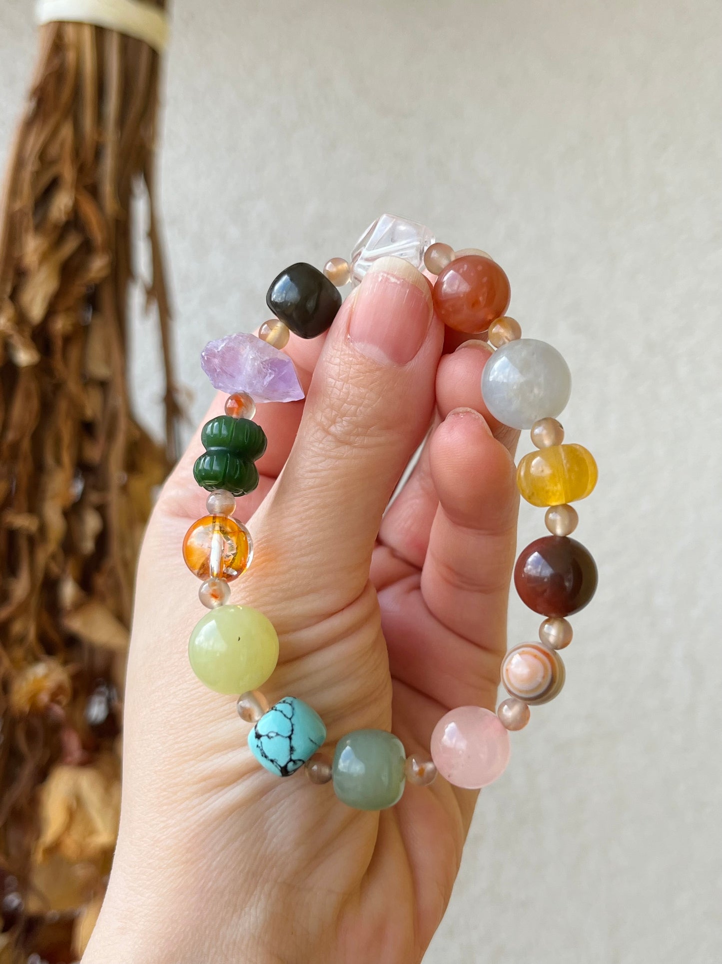 Multi Gemstone Beads Beaded Bracelet, 多宝手串