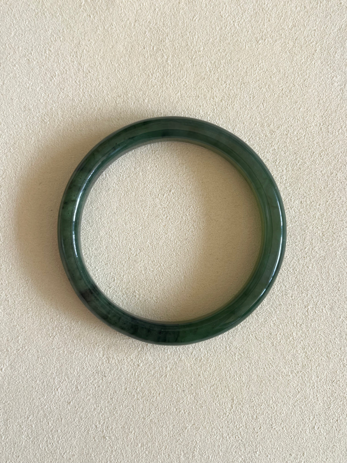 Green Hetian Jade Bangle 56mm