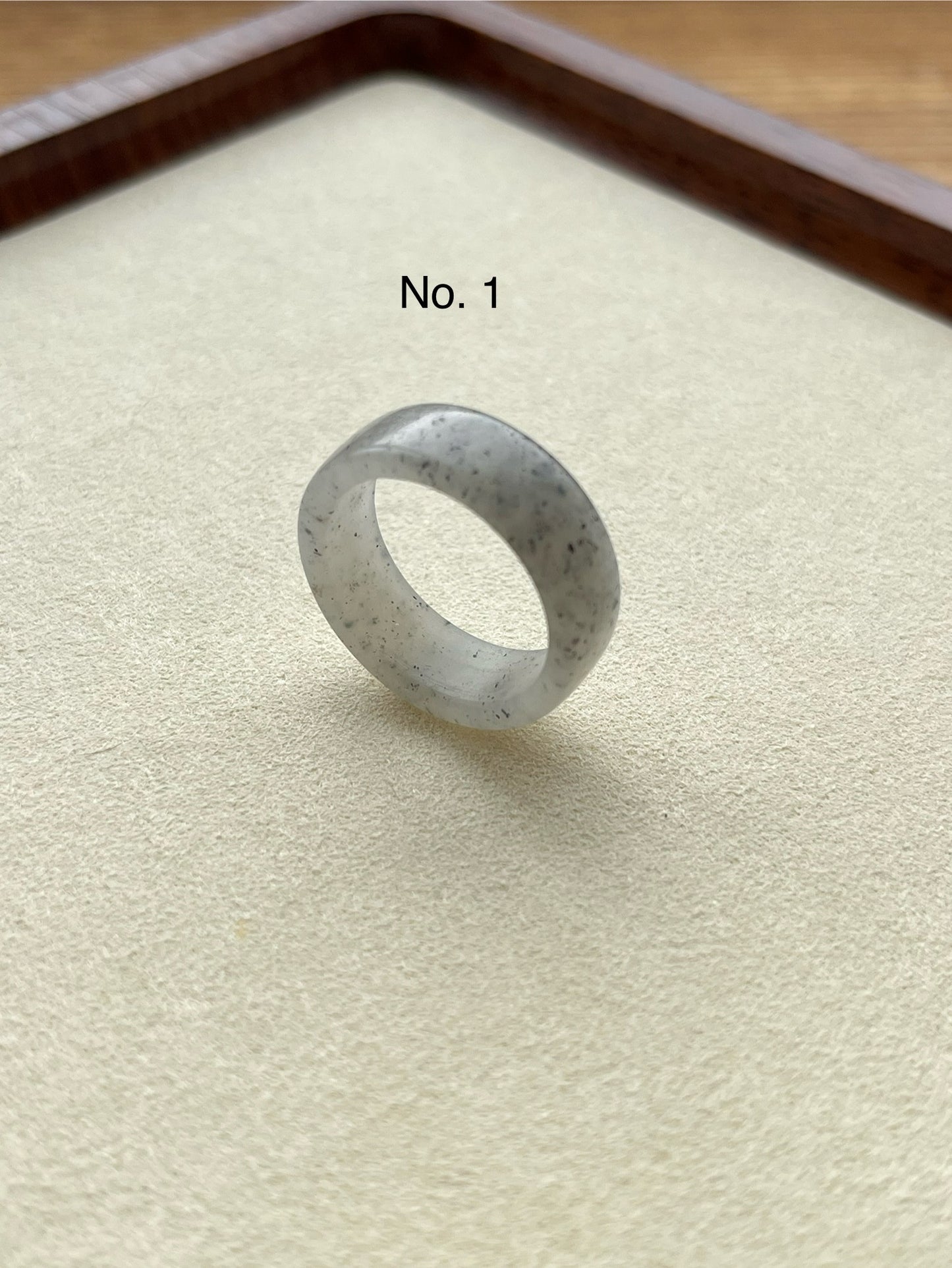 Qinghua Hetian Jade Rings | 和田点墨青花戒圈