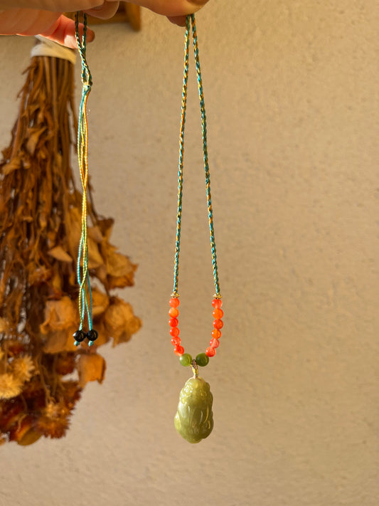 Yellowish Green Hetian Jade Pixiu | 和田青黄口貔貅