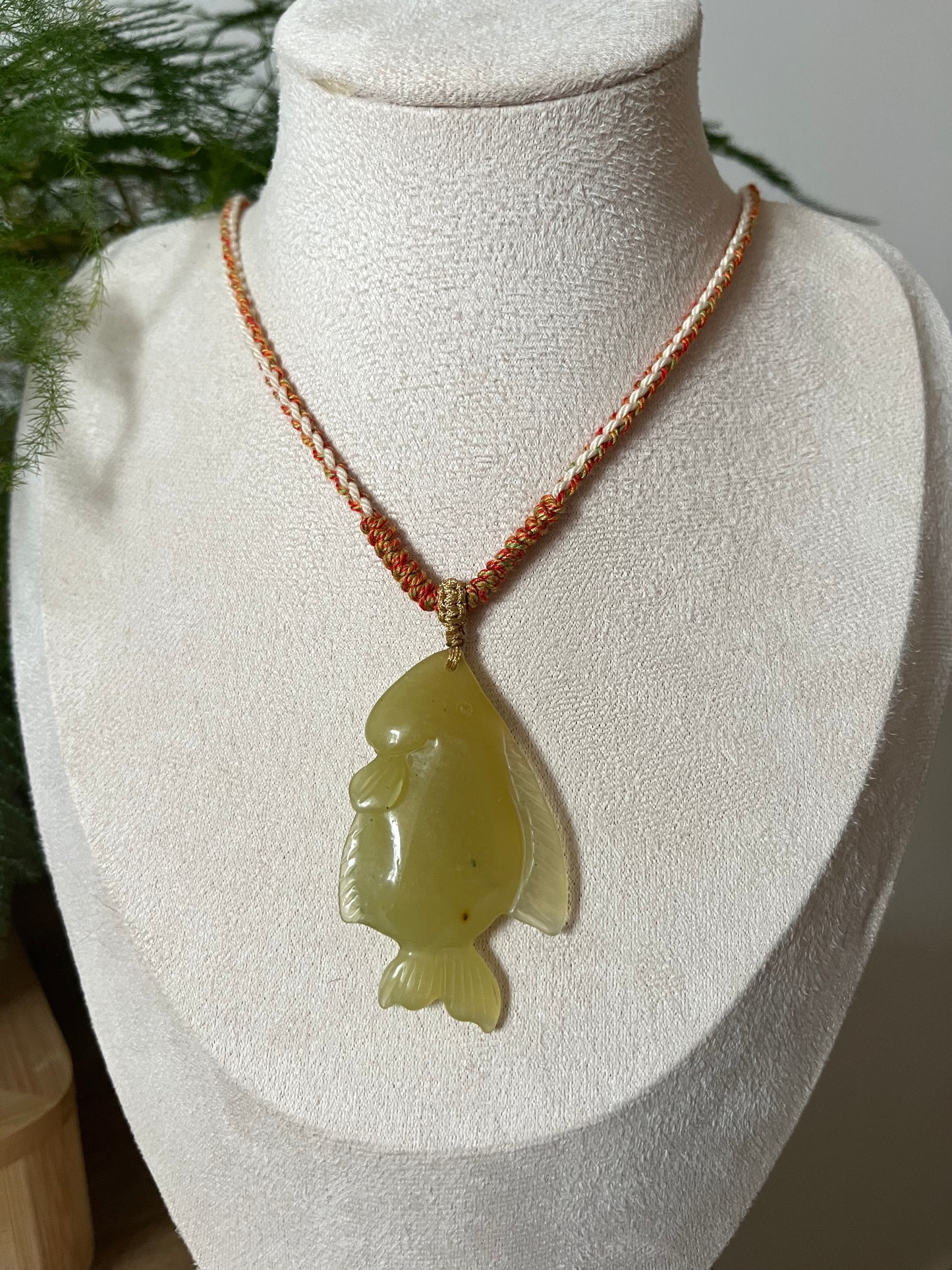 Hand Carved Xiu Jade Fish Pendant | 手雕岫玉鱼吊坠