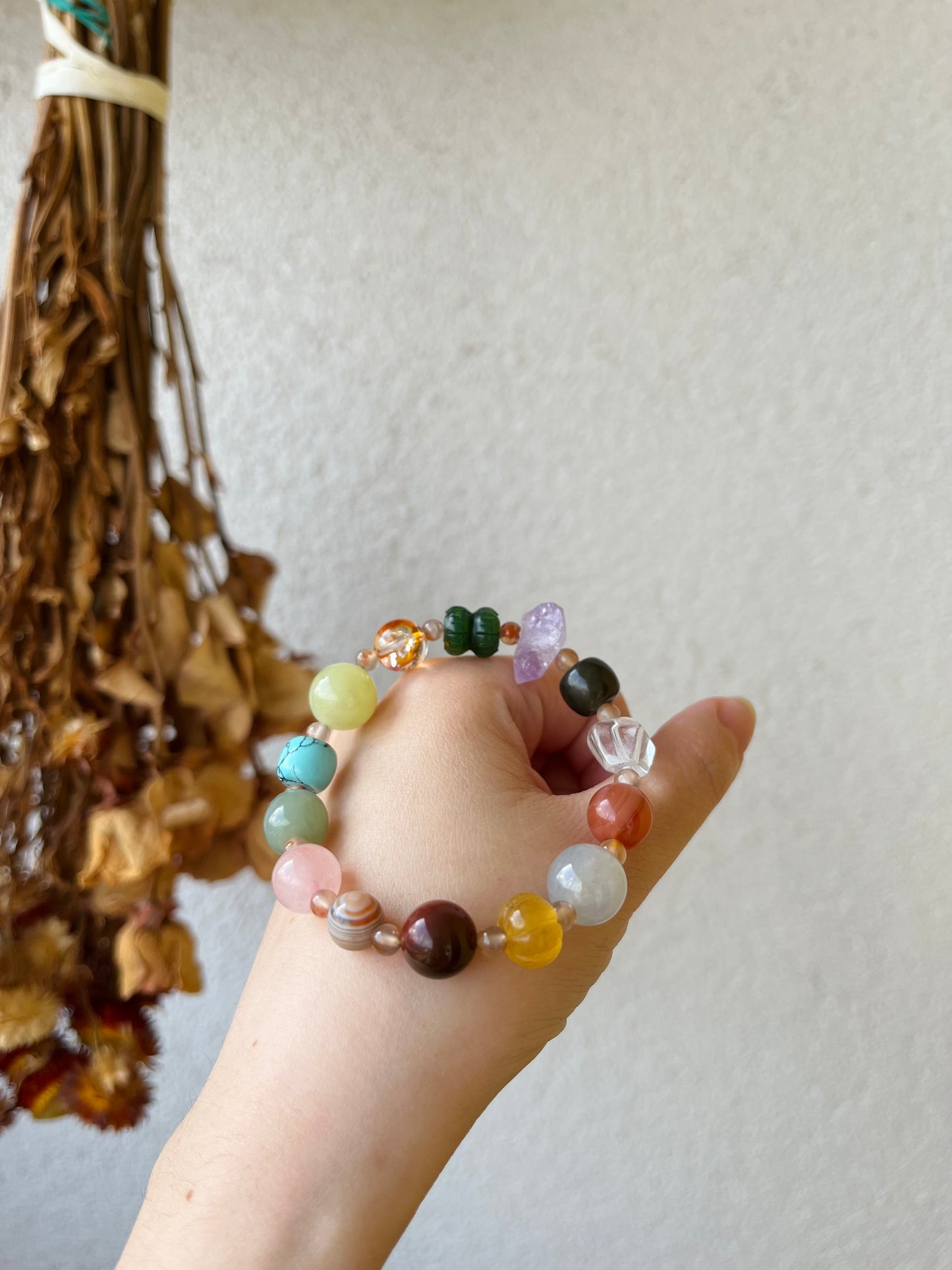 Multi Gemstone Beads Beaded Bracelet, 多宝手串