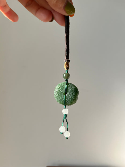 Antique-style Hetian Jade Chinese Safety Clasp Pendant, Chinese PI pendant，碧玉古风平安扣