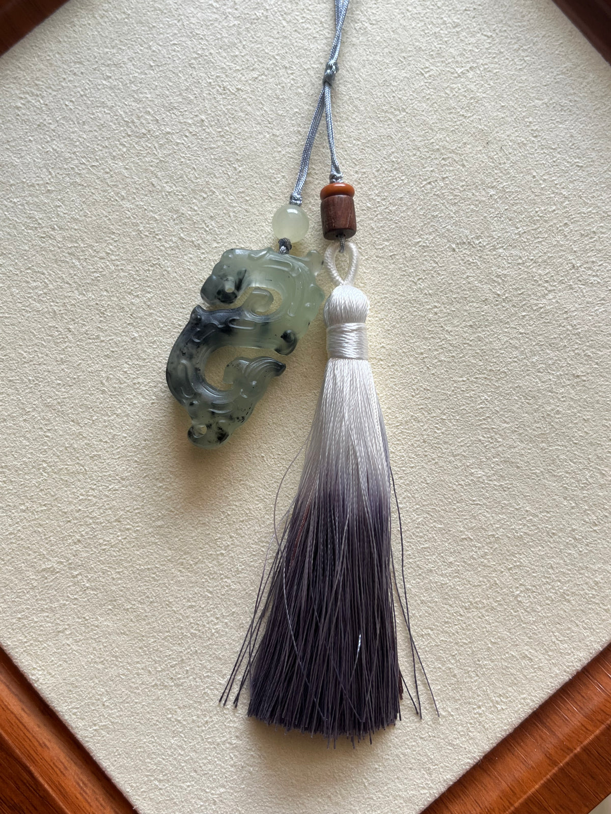 Xiu Jade Ancient Style Dragon Bag Charm