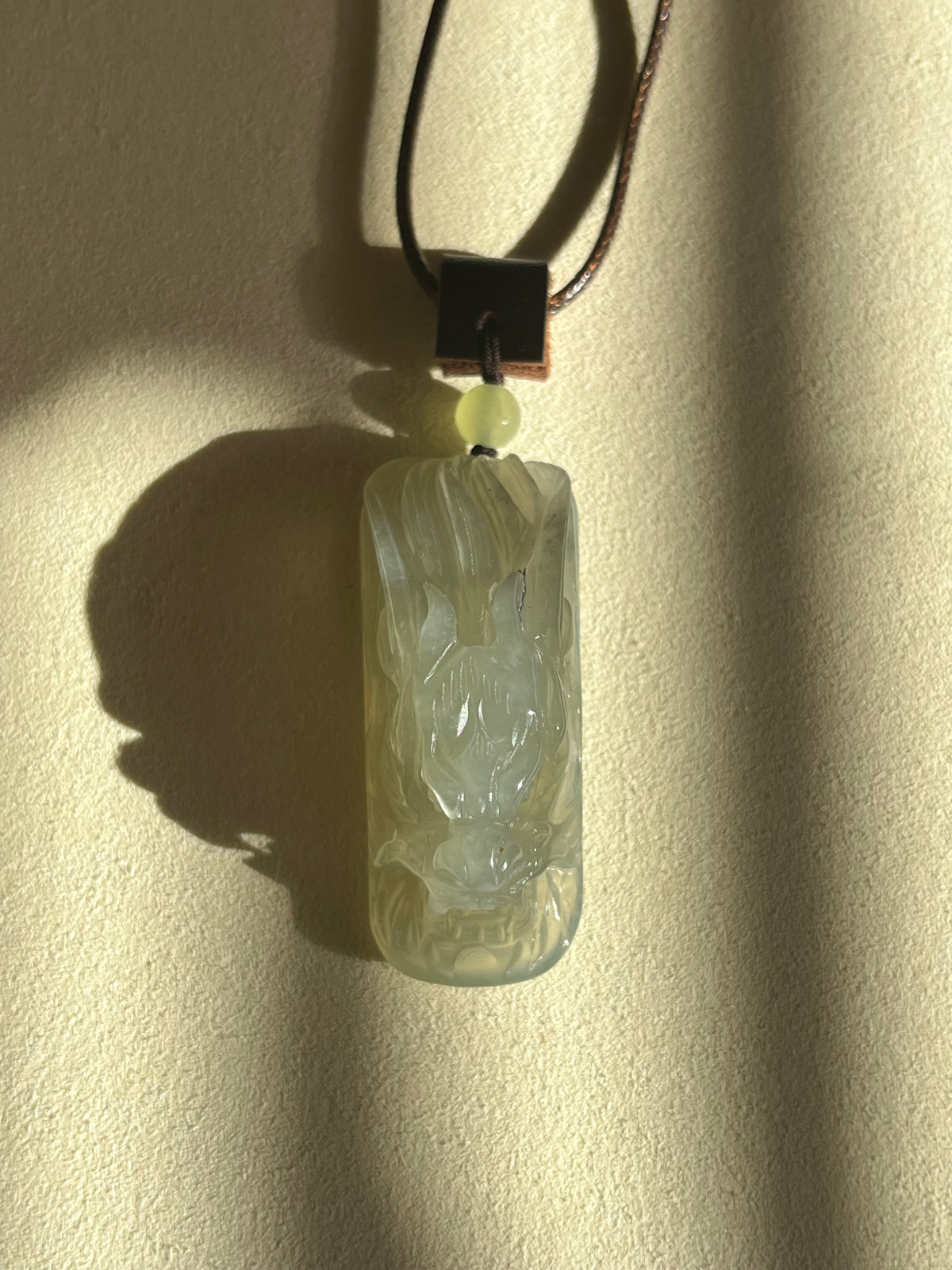 Hand Carved Xiu Jade Dragon Head Pendant | 手雕岫玉龙头