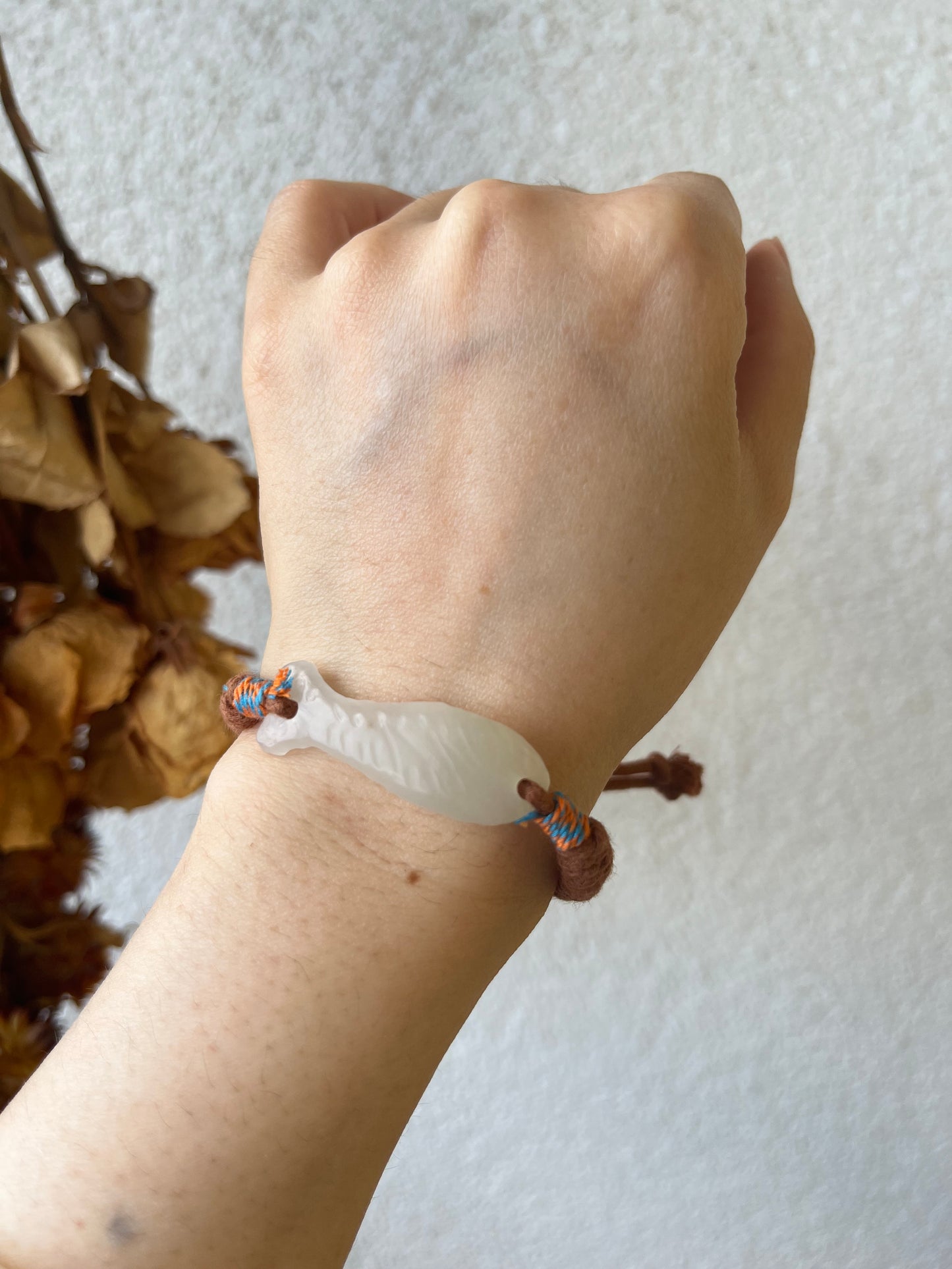 Handmade Hetian Jade Fish Bracelets