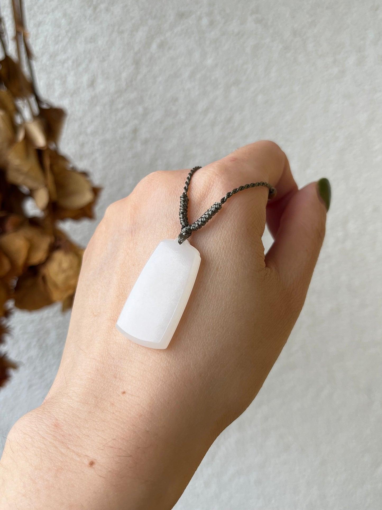 Small Hetian Jade Mutton Fat Flat Pendant
