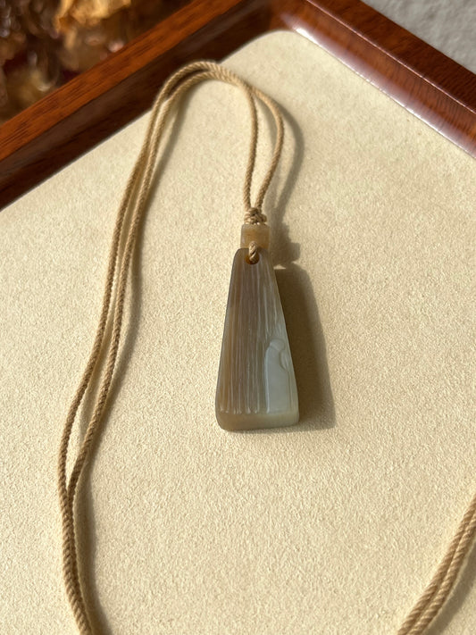 Hand Carved Hetian Jade Wudao (Taoist Wisdom) | 手雕意境和田糖玉悟道