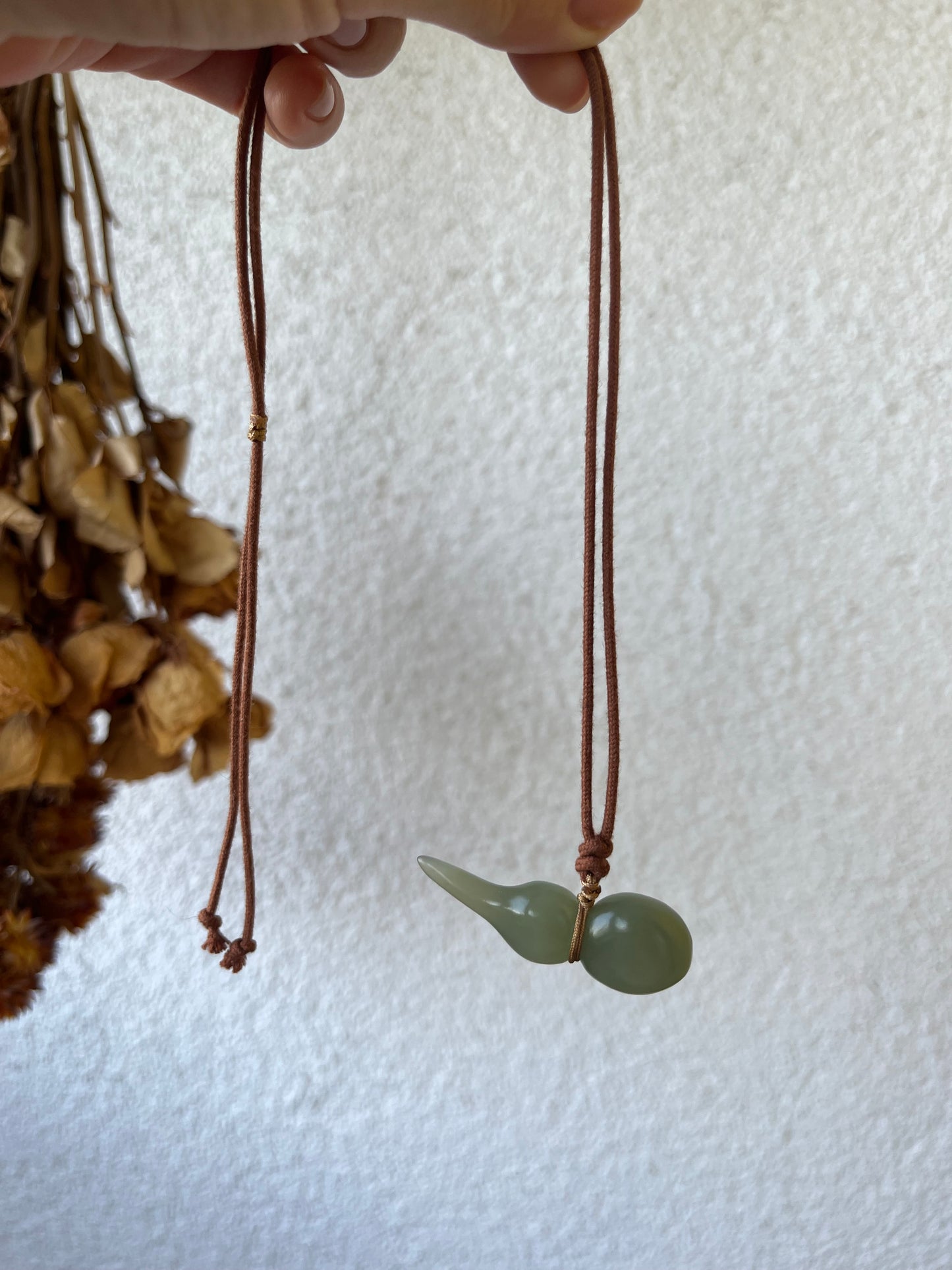 Hand Carved Hetian Jade Hulu Pendants
