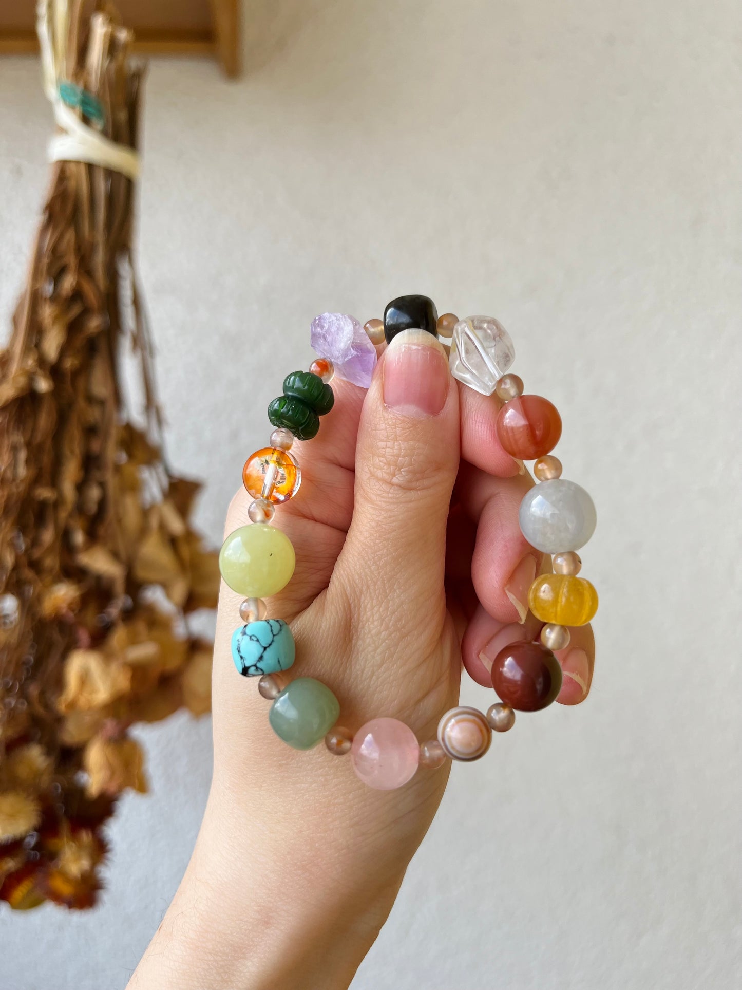 Multi Gemstone Beads Beaded Bracelet, 多宝手串