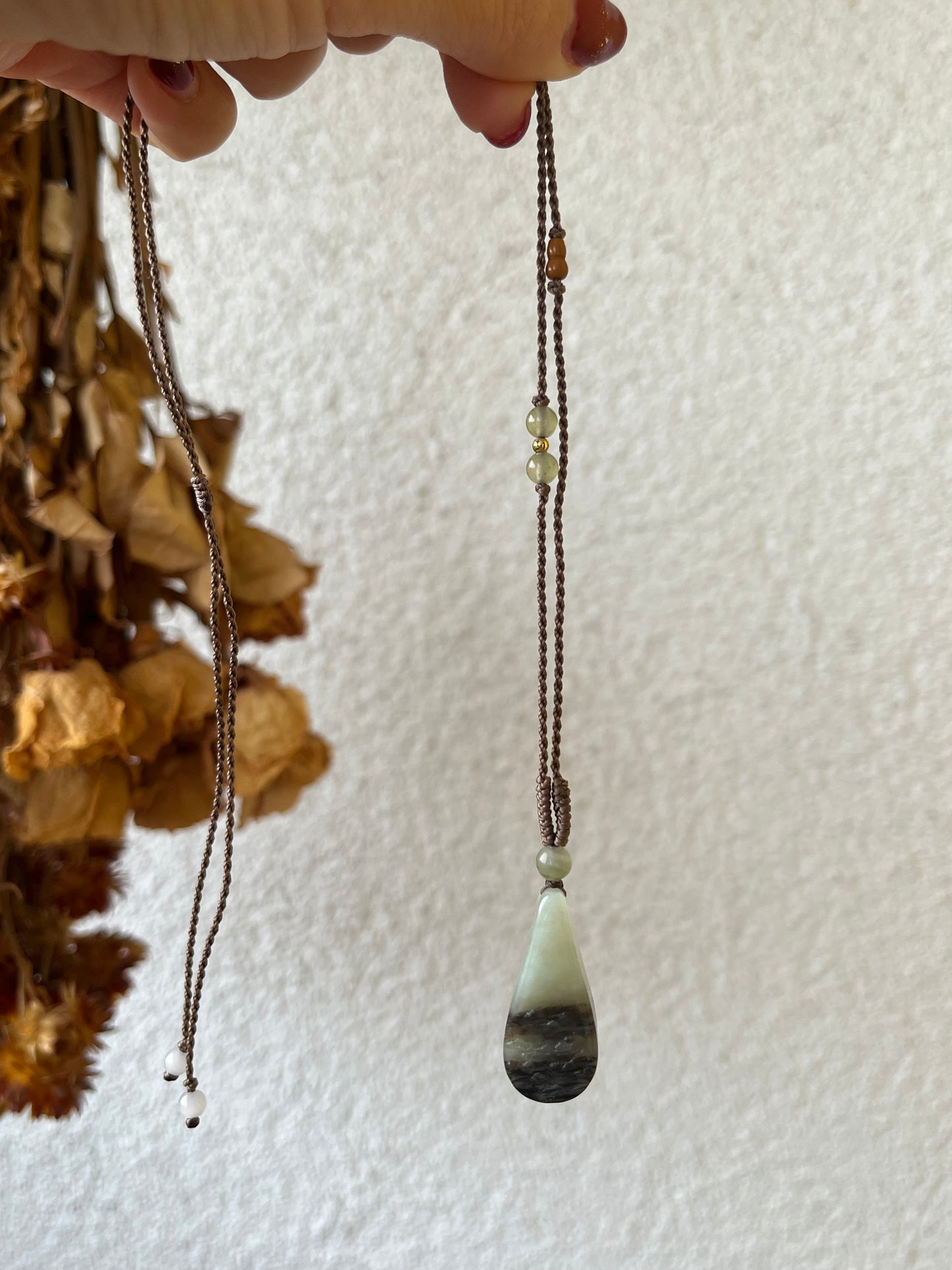 Small Hetian Jade Landscape Pendant | 和田青花小山水吊坠