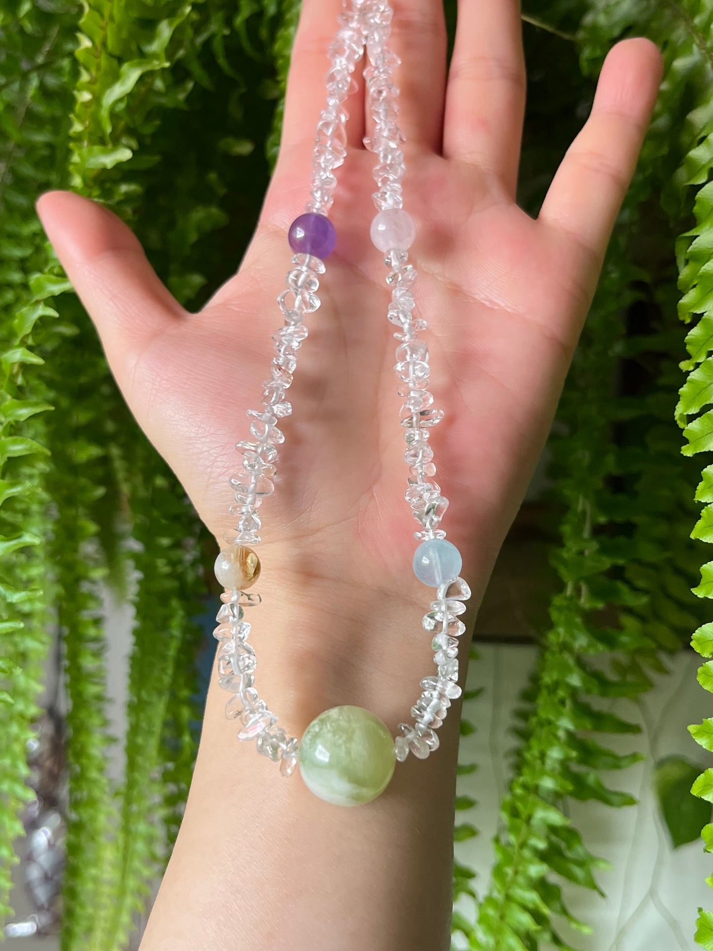 Handmade Choker with 16mm Green Serpentine Jade (Xiu Jade) | 岫玉青提奶盖单珠锁骨链