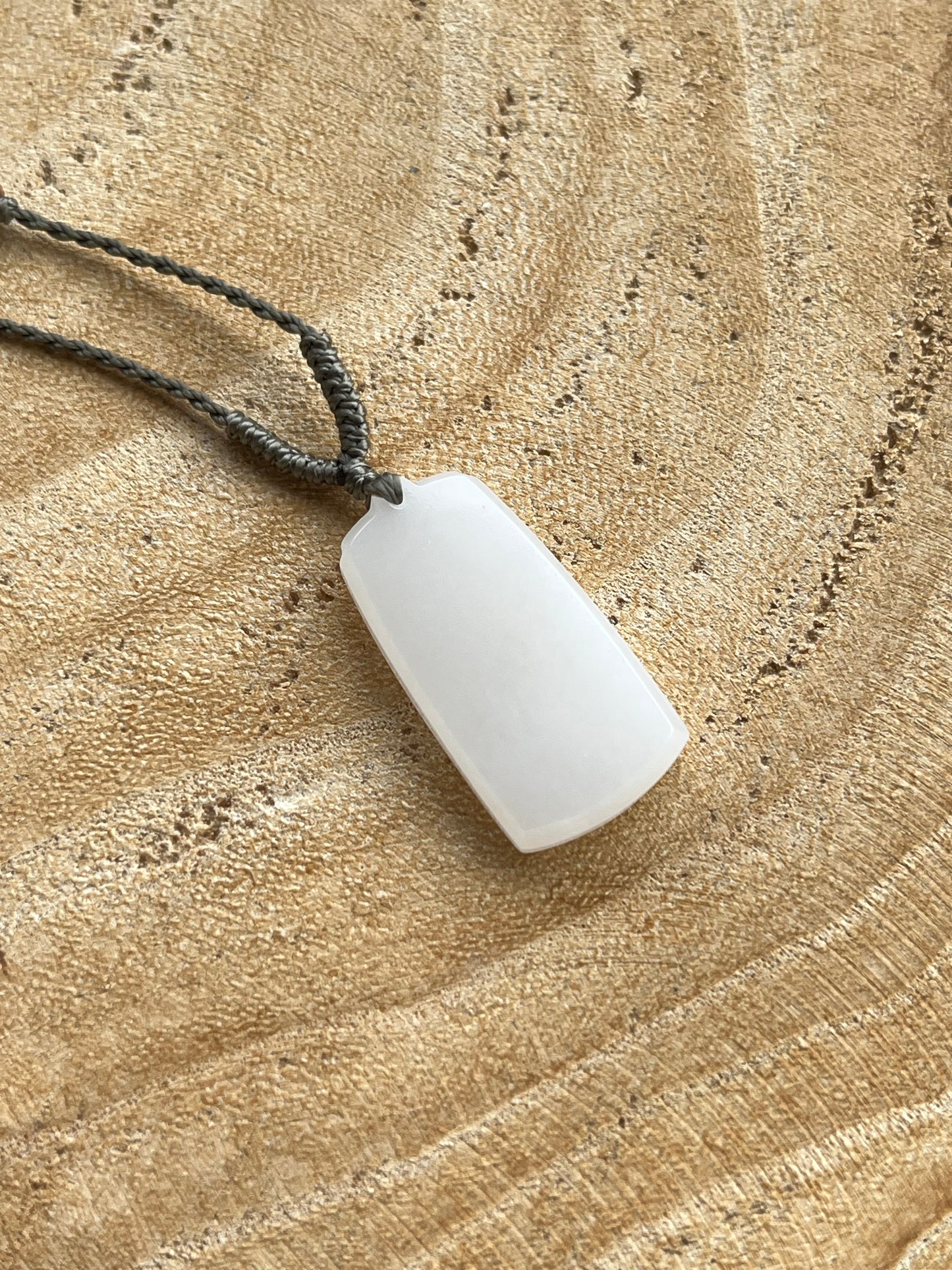 Small Hetian Jade Mutton Fat Flat Pendant