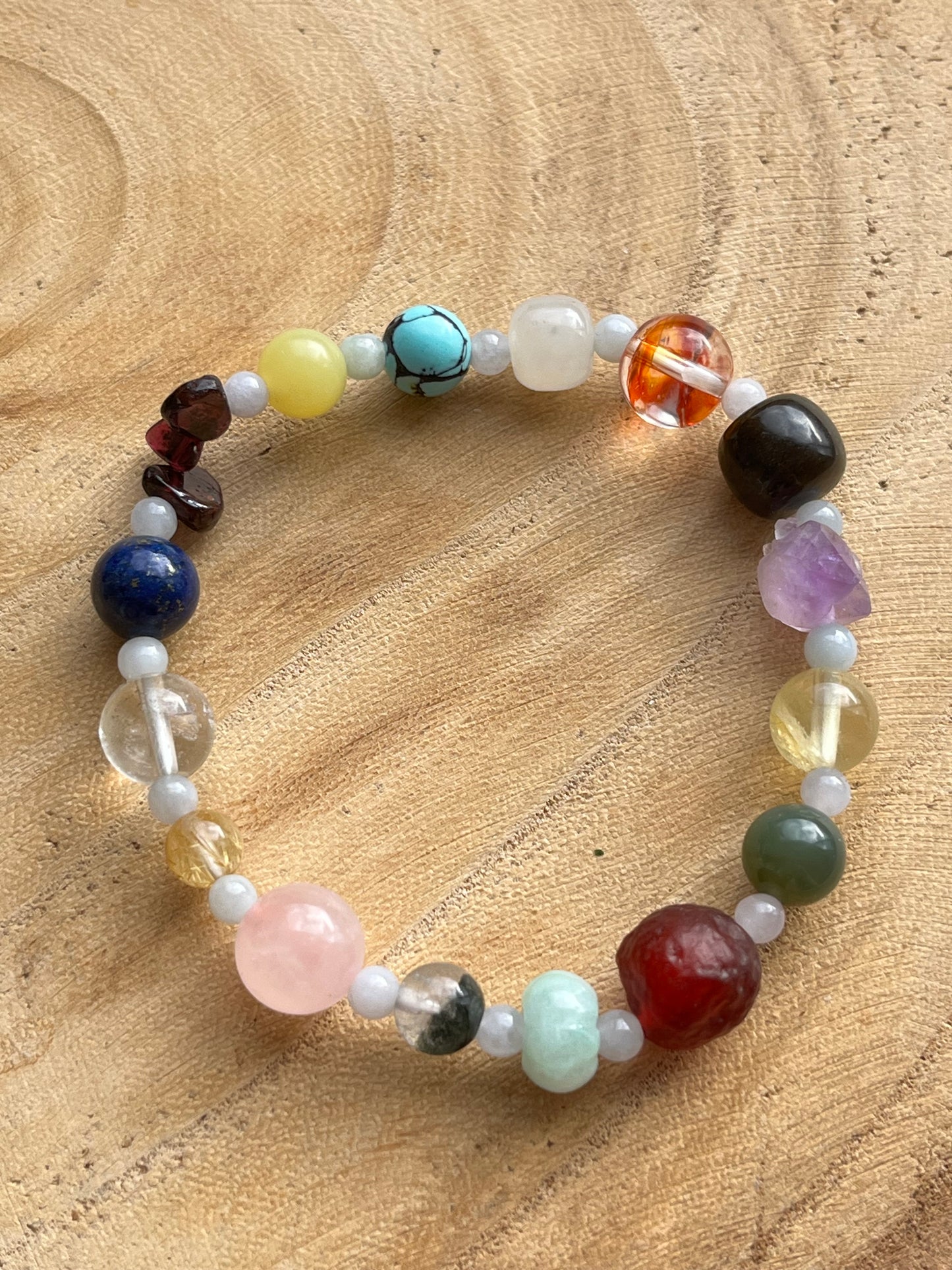 Multi Gemstone Beads Beaded Bracelet, 多宝手串