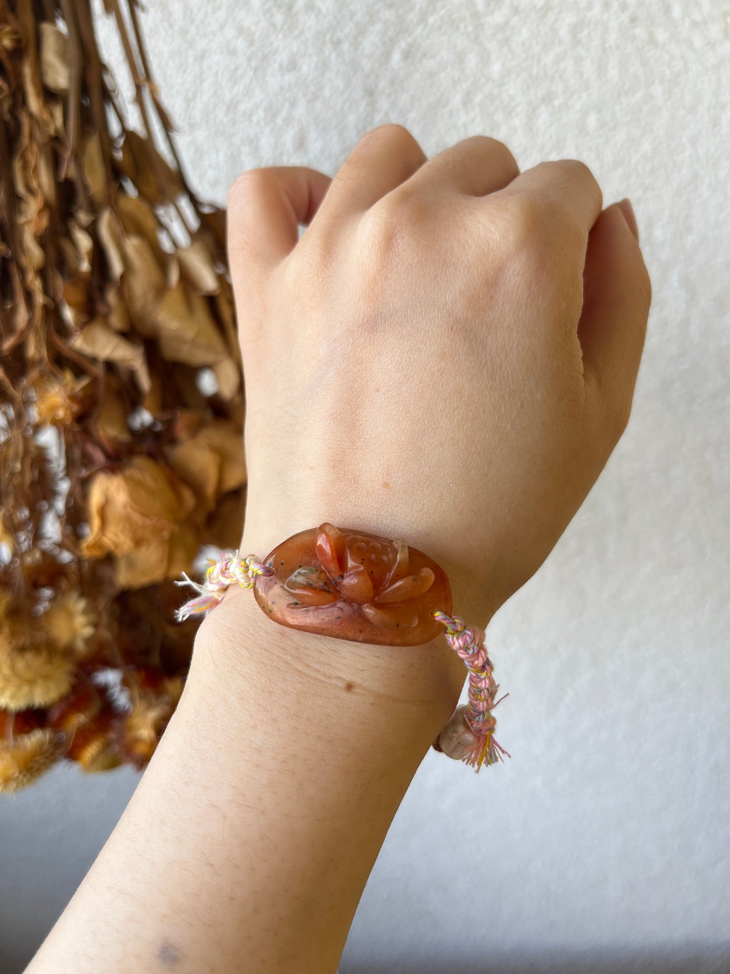 Handmade Bracelets with Hand Carved Xiu Jade Pendants