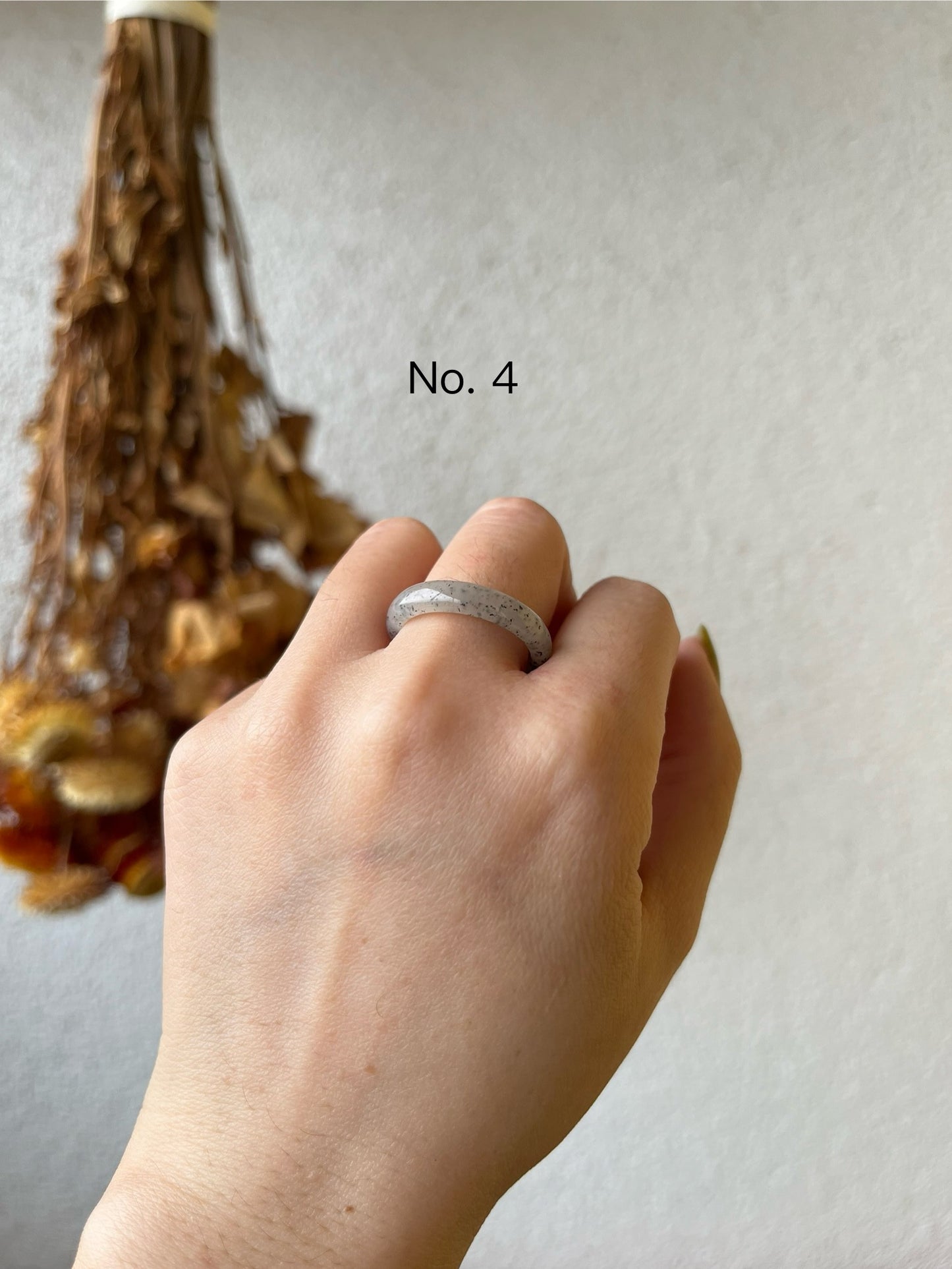 Qinghua Hetian Jade Rings | 和田点墨青花戒圈