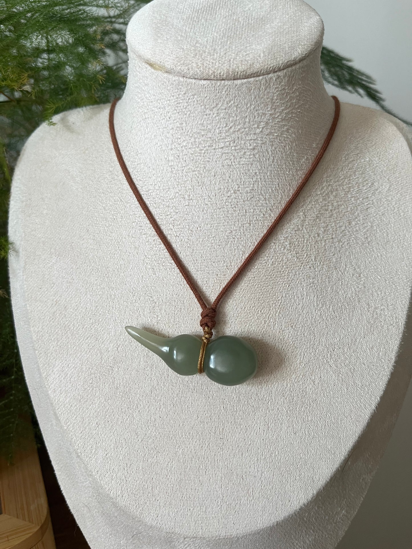 Hand Carved Hetian Jade Hulu Pendants