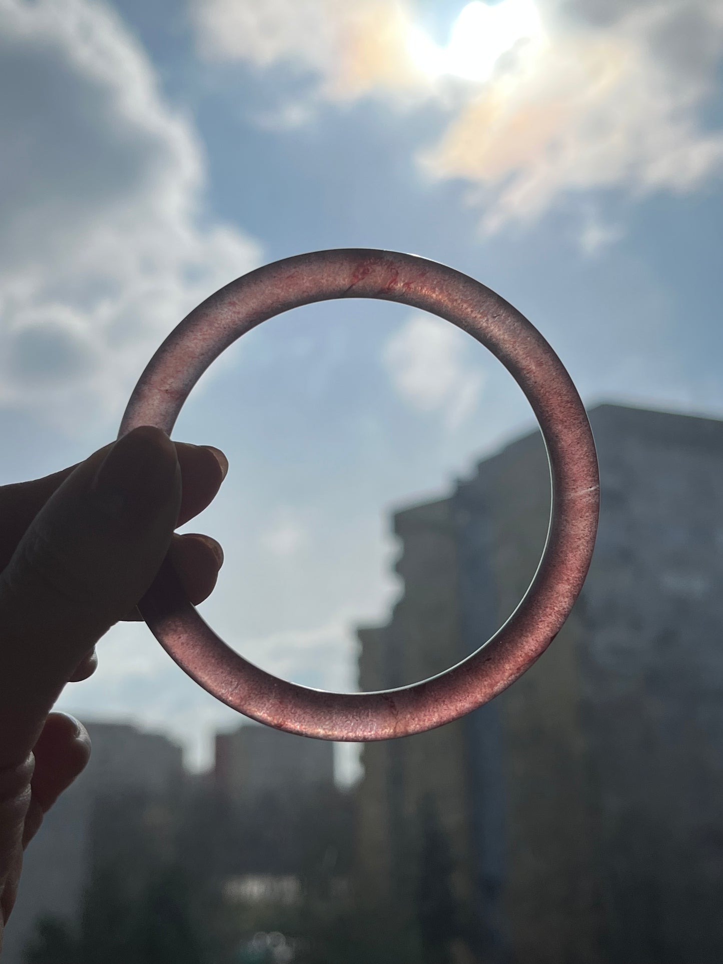 Strawberry Quartz Bangle 61mm， 草莓晶手镯