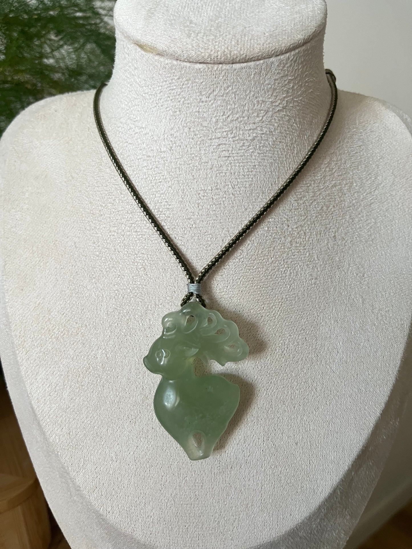 Xiu Jade Sika Deer Necklace