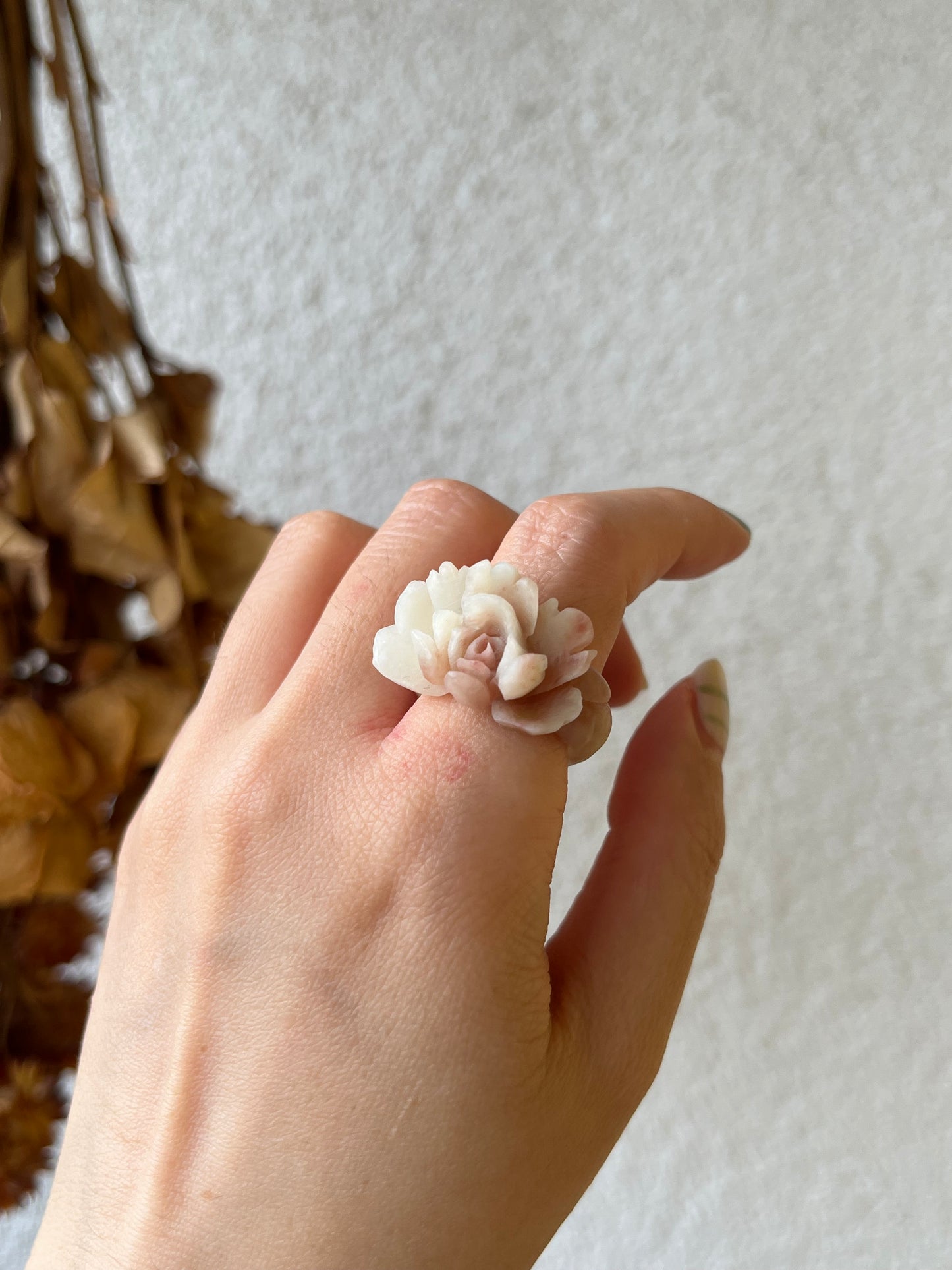 Hand Carved Xiu Jade Rings