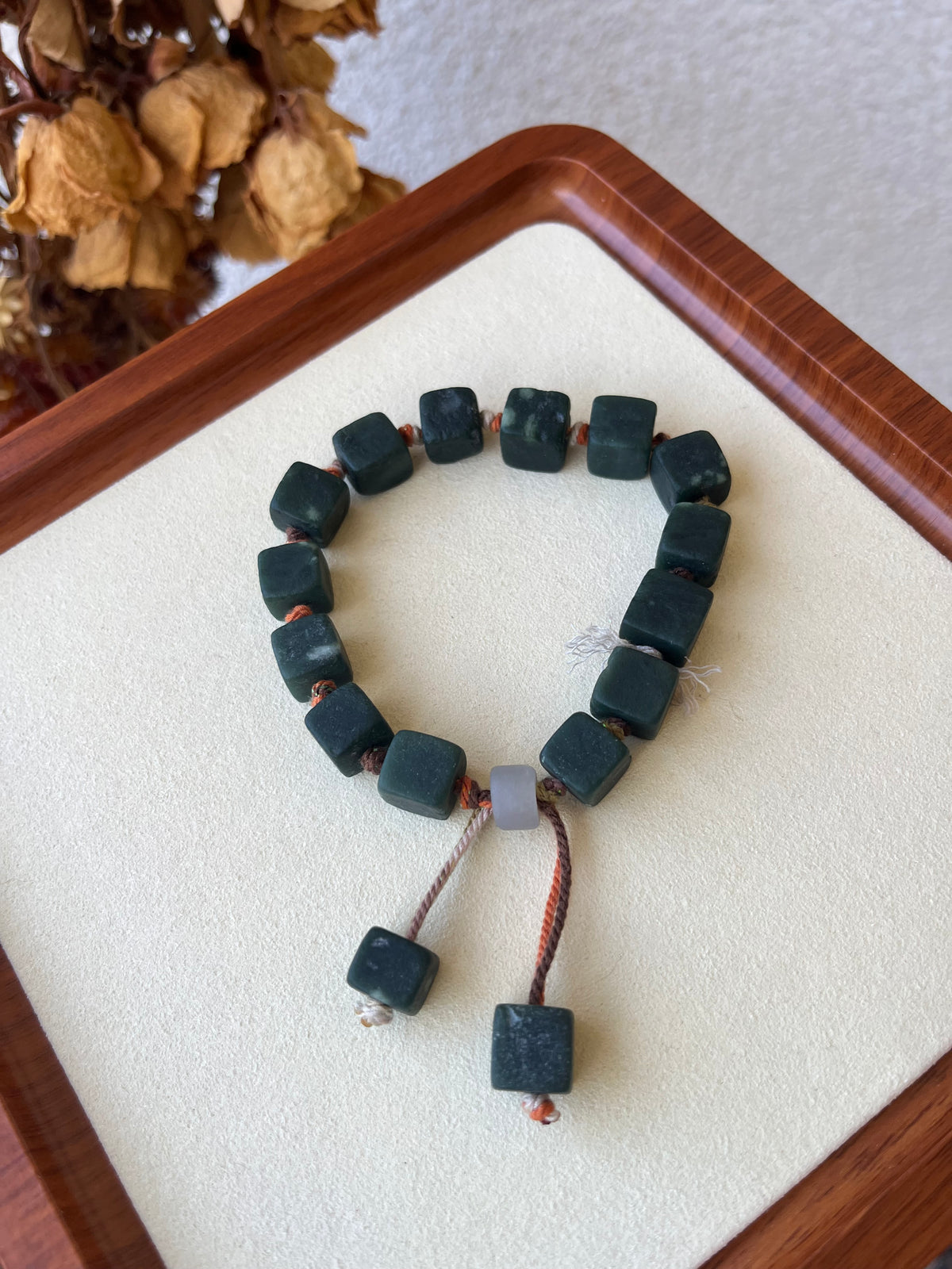 Dark Green Hetian Jade Bracelets