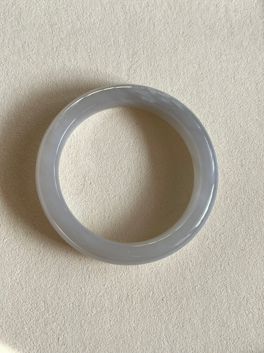 Light Purple Hetian Jade Bangle 53mm  | 和田浅烟紫手镯