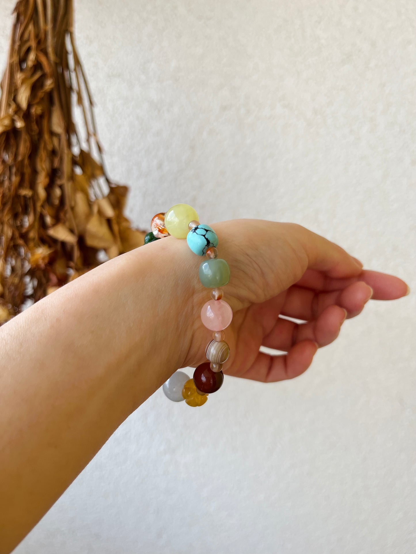 Multi Gemstone Beads Beaded Bracelet, 多宝手串