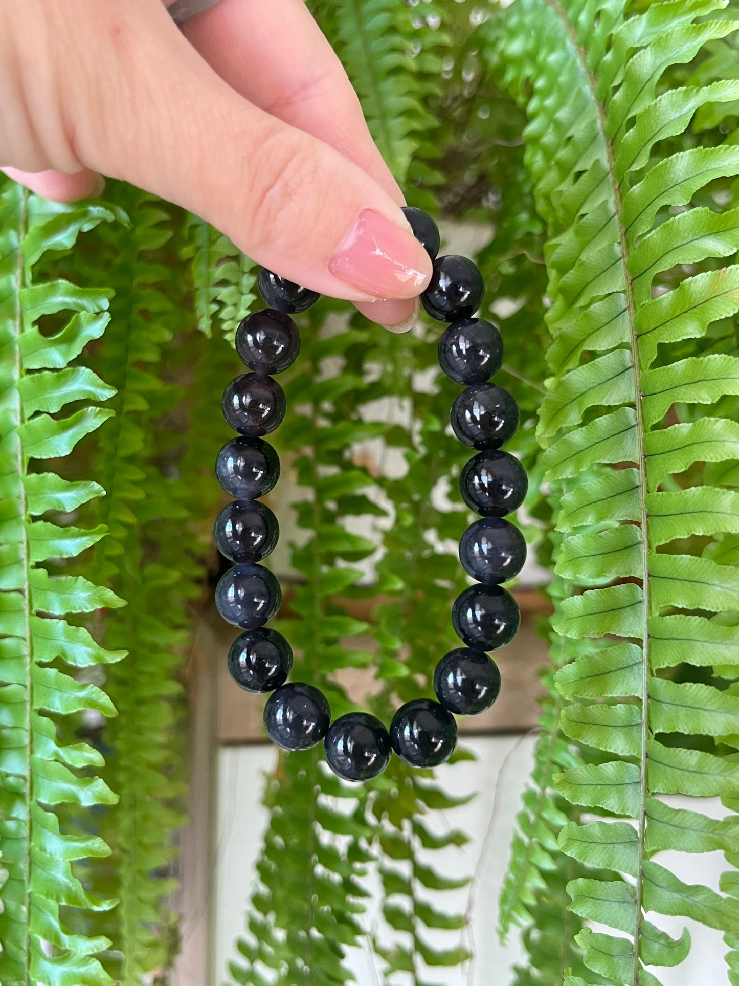 10mm Imperial (Dark) Purple Hetian Jade Bracelet | 和田帝王紫手串