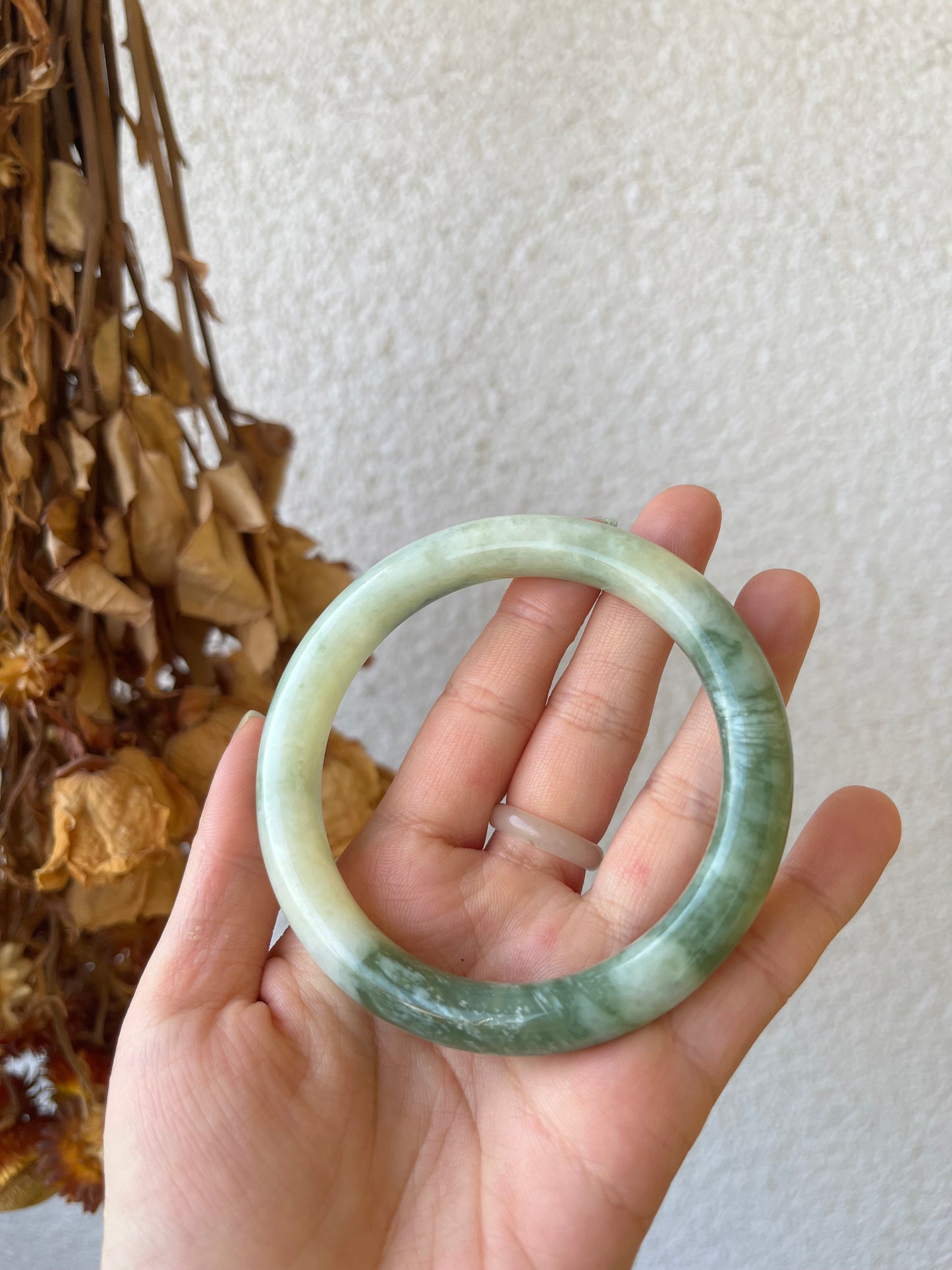 Xiu Jade Bangle and Cat Paw Necklace
